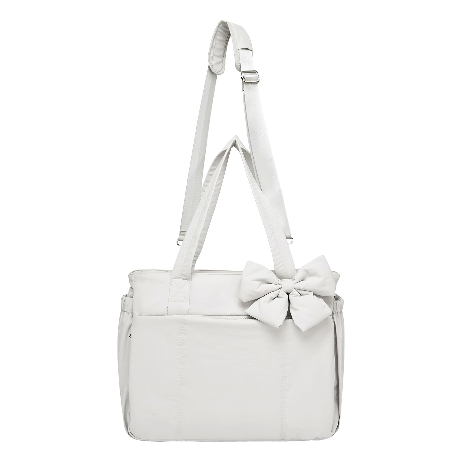 Bow Tote | 女性用ソフトボウトートバッグ - エレガントな調整可能ストラップ付きクラッチポーチ 結婚式 オフィス フォーマル 仕事 旅行 学校用 女性 ティーン向け｜グロースショップ