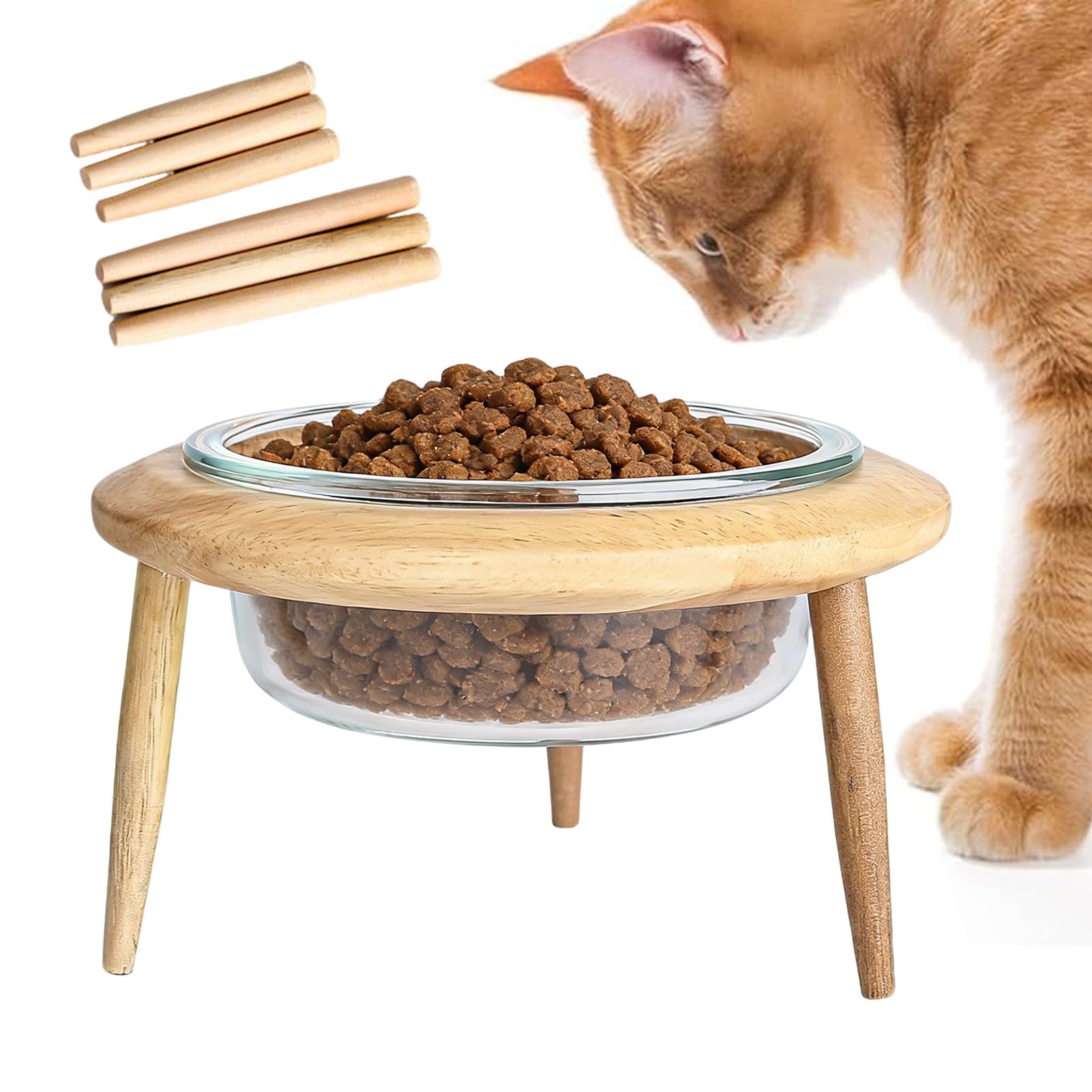 猫用高さ合わせる能力のあるボンネットどんぶり鉢,吐きだす押しとどめる照明ランプ付き添い人愛玩動物食器 - 高さ合わせる 能力のある 傾斜角度 猫用 召し上がるどんぶり鉢 | プレイルーム アパルトマン 昼御飯方面 端っこ ひとり第四次元 介護ホーム リビングお部屋 御厨子所 臥榻お部屋 に相応う
