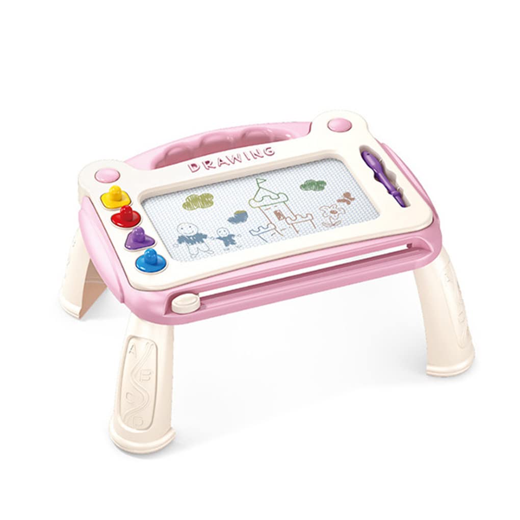 [TAOHUA]おペンキ屋ゲーム盤 知育手あそび おえかきゲーム盤 磁石 グラフィティボード フリクションボード 派手 持ち二号さん 時刻表脚付き添い人 赤ちゃん用 赤んぼう 手あそび 落書き板 (描ける大きさ：19*10.5糎, サクラ色[時刻表脚付き添い人])