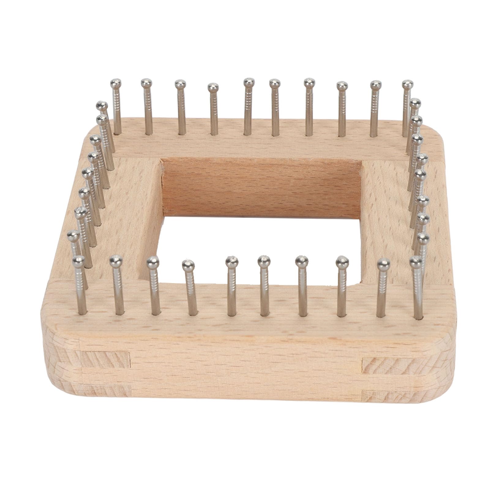山毛欅材製木製編み機 木製えり巻き編み機 手作り編み板 10x10糎 DIY受けつたえる用 一揃いの道具 成年者赤ちゃん向け くっ付ける式引っかかり付き添い人
