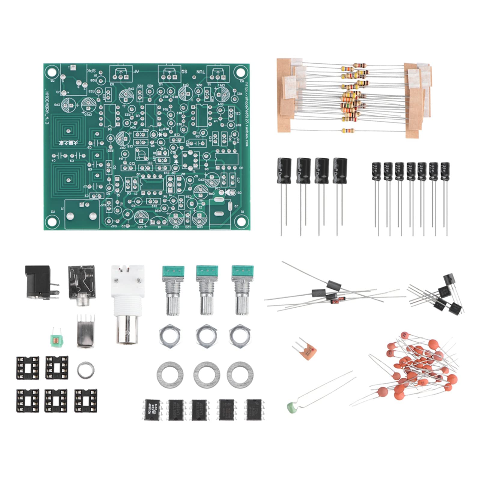 エアバンドラジオ受付機 DIY一揃いの道具 118MHzから136MHz AM遣りくち 高感じやすさ受付相応う 12Vワット数相応う PCB基板付き添い人 飛翔無線電話受付機 ラジオ受信機ラジオ受信機