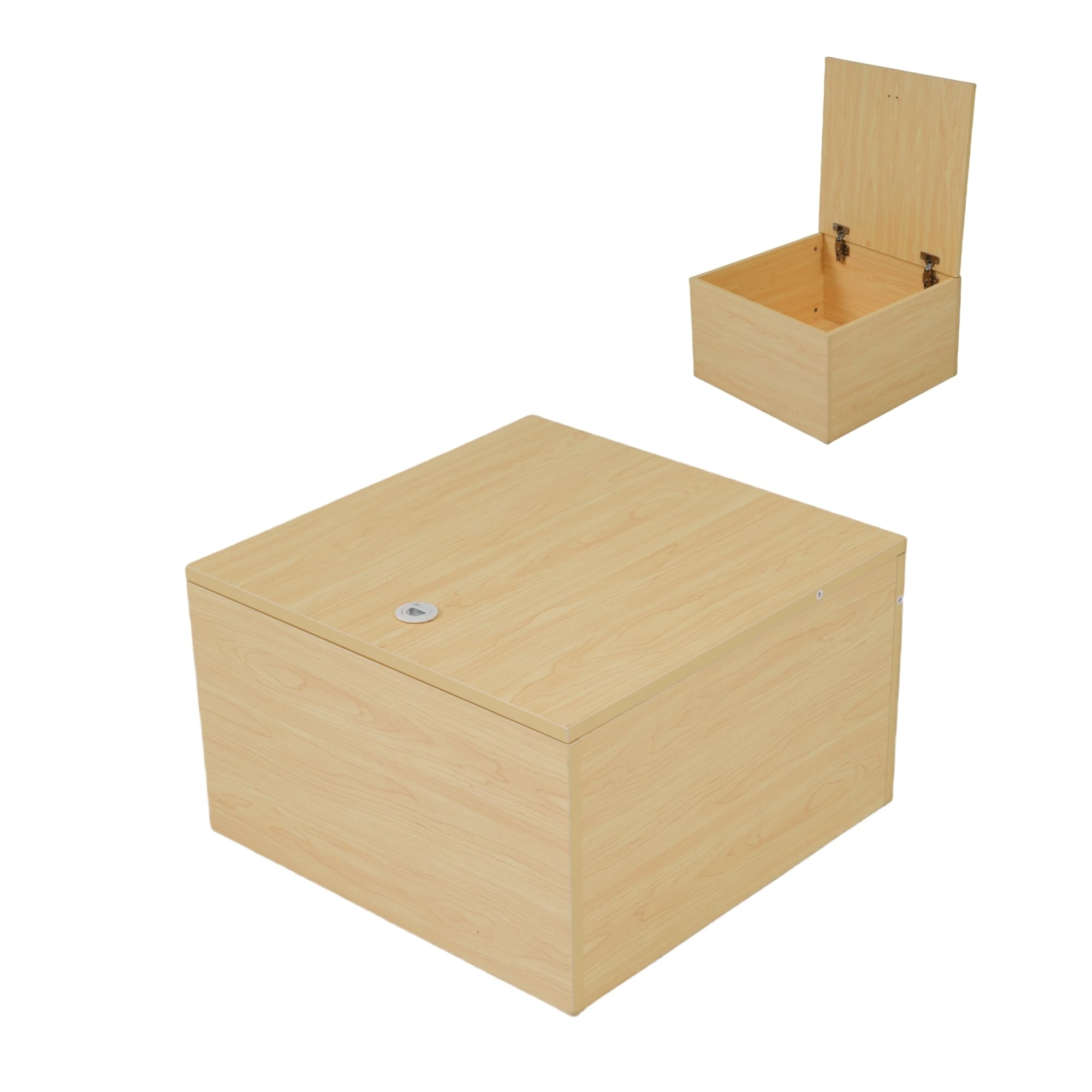収納ボックス 【組み合わせ自由自在】 50&times;50&times;30cm 【上開きボックス2個】 ユニット コンテナボックス 収納ケース 小上がり 収納棚 キューブボックス ナチュラル｜グロースショップ