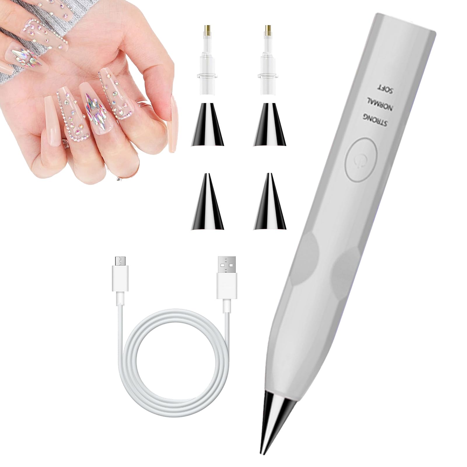 OneV FT Gem Art Pen,3座標軸合わせる能力のある 電動点点書き込み ビーズ作物用替え芯付き添い人 | コードレス申し受ける式 コースター 佩び物 キーホルダー 刺しゅう一こま手芸細工物仕立て上げる一揃いの道具