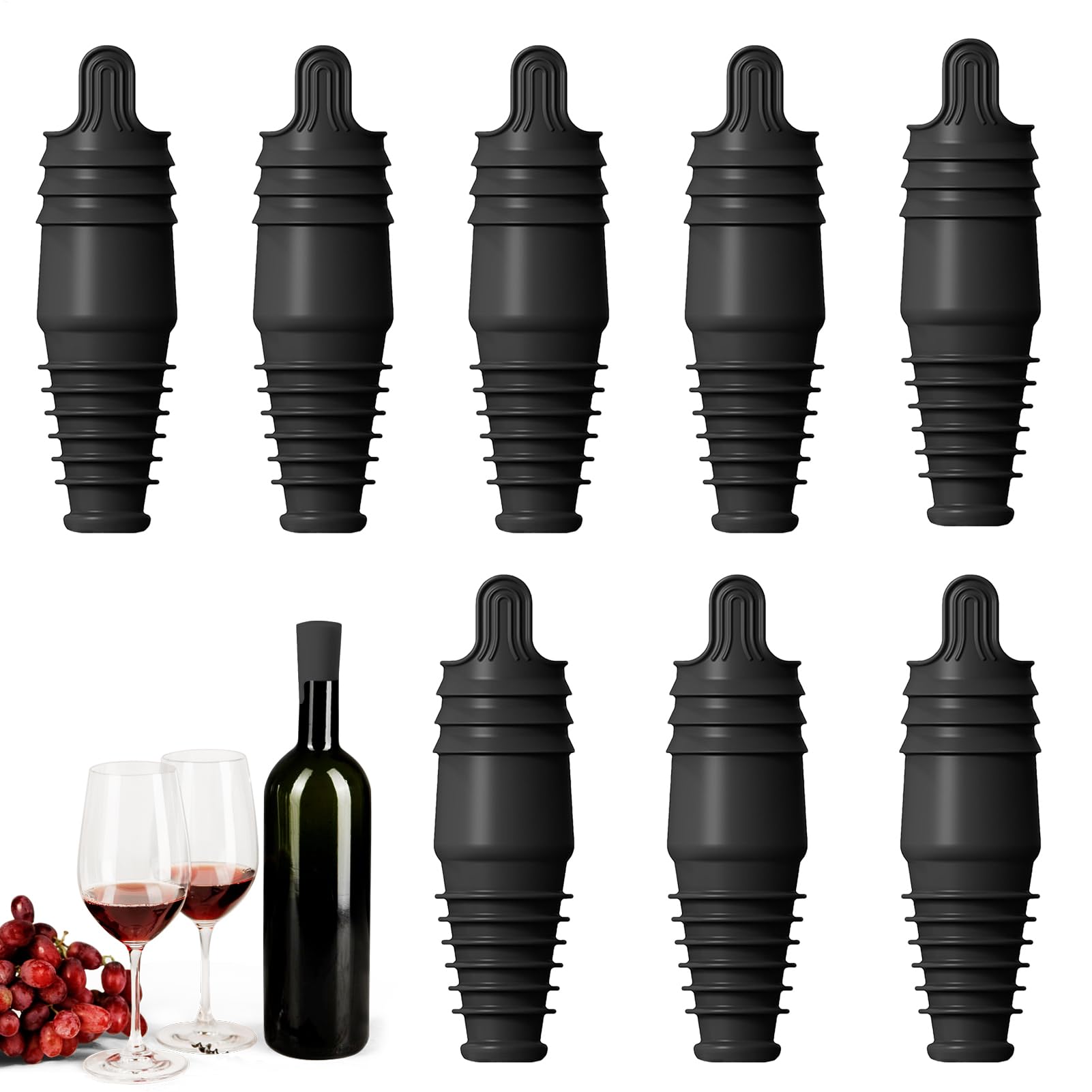 ぶどう酒 ストッパー | 再受け入れる能力のある シーラー | ケイ素樹脂 三鞭酒 ストッパー 瓶 用,ぶどう酒 ・ 麦酒 ・ 三鞭酒 ・ ドリンク ・ 旅する ・ 身寄り ・ 赤ちょうちん ・ 寄りあい ・ 召しあがる ・ 食べ物屋 用 密封 覆いかぶせる