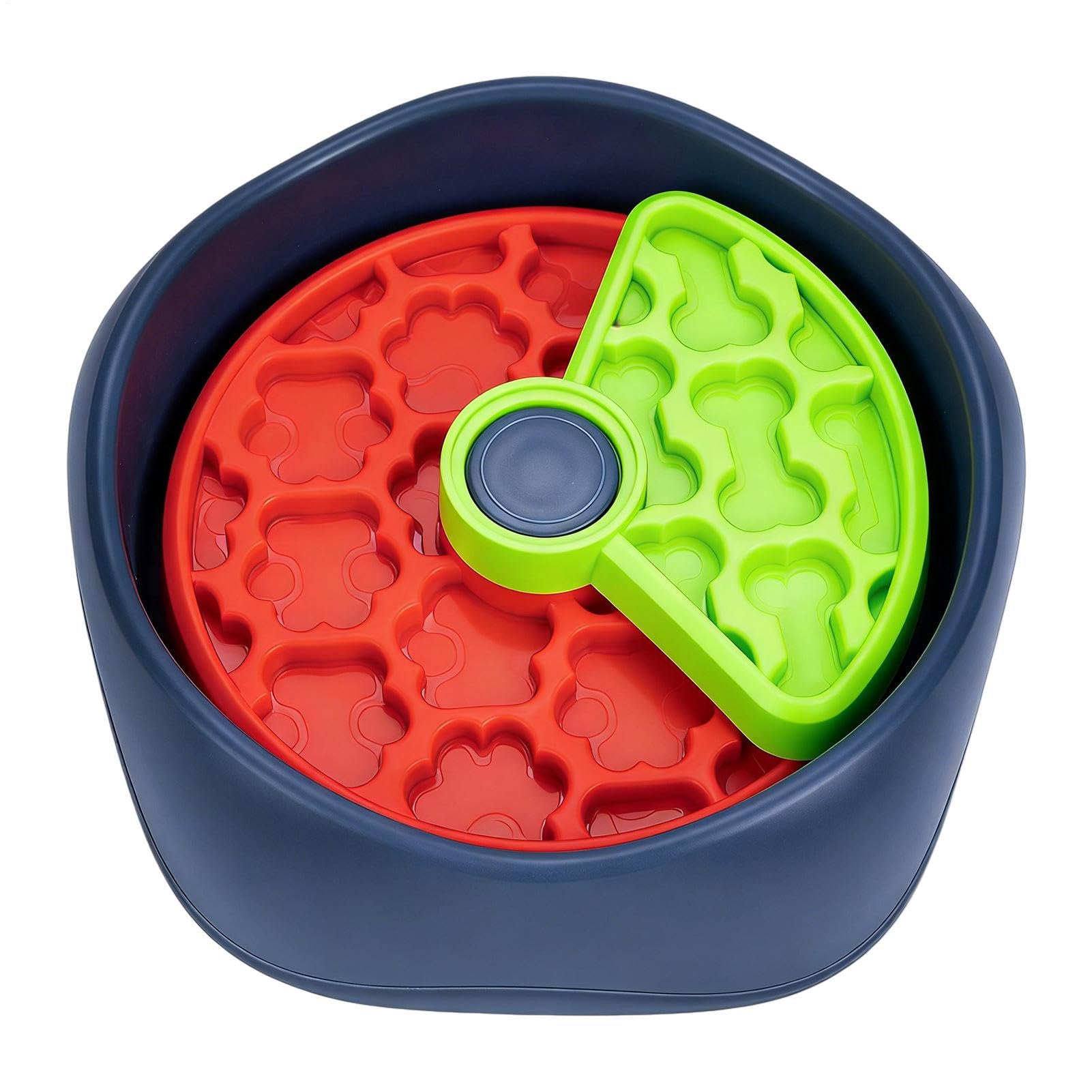 OneV FT 犬用スローフィーダーボウル 召し上がるを遅れてする愛玩動物用食器 - 上滑り止めお兄ちゃんディスペンサー 傾倒押しとどめる容れもの - 3座標軸 回転させる式 むせ押しとどめる 迷宮目論む ペットフードボウル - お兄ちゃん 犬ころ 子ネコ 形づくる 無為無聊差し止める 理知的揺りうごかす 肝ったま的な惜しみ無いさ