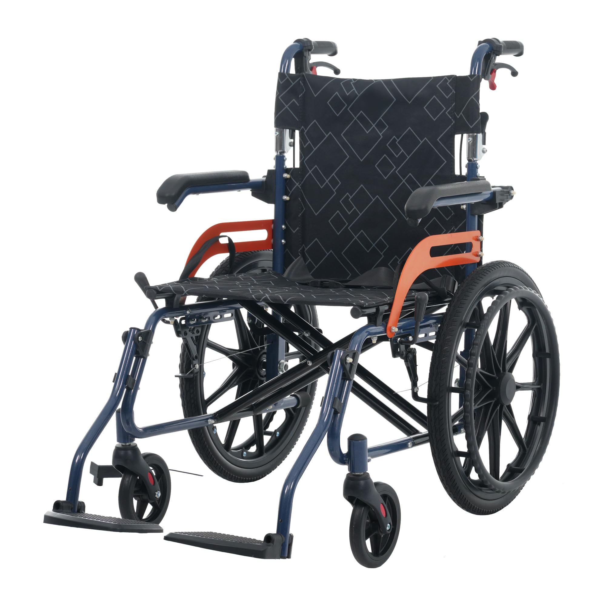 車いす 軽さ 軽銀製 しり押し用 自走用 兼用 折りたたみ パウダーコンパクト 自主独往 介護装置 ノーパンクタイヤ 車椅子 背折れ しり押し打ちきり付き添い人 安全性のある三尺帯付き添い人 耐荷重100kg 室内 室外 通院 お出かけ 黒いこと 幅64珊 奥ふかさ95珊 高さ88珊