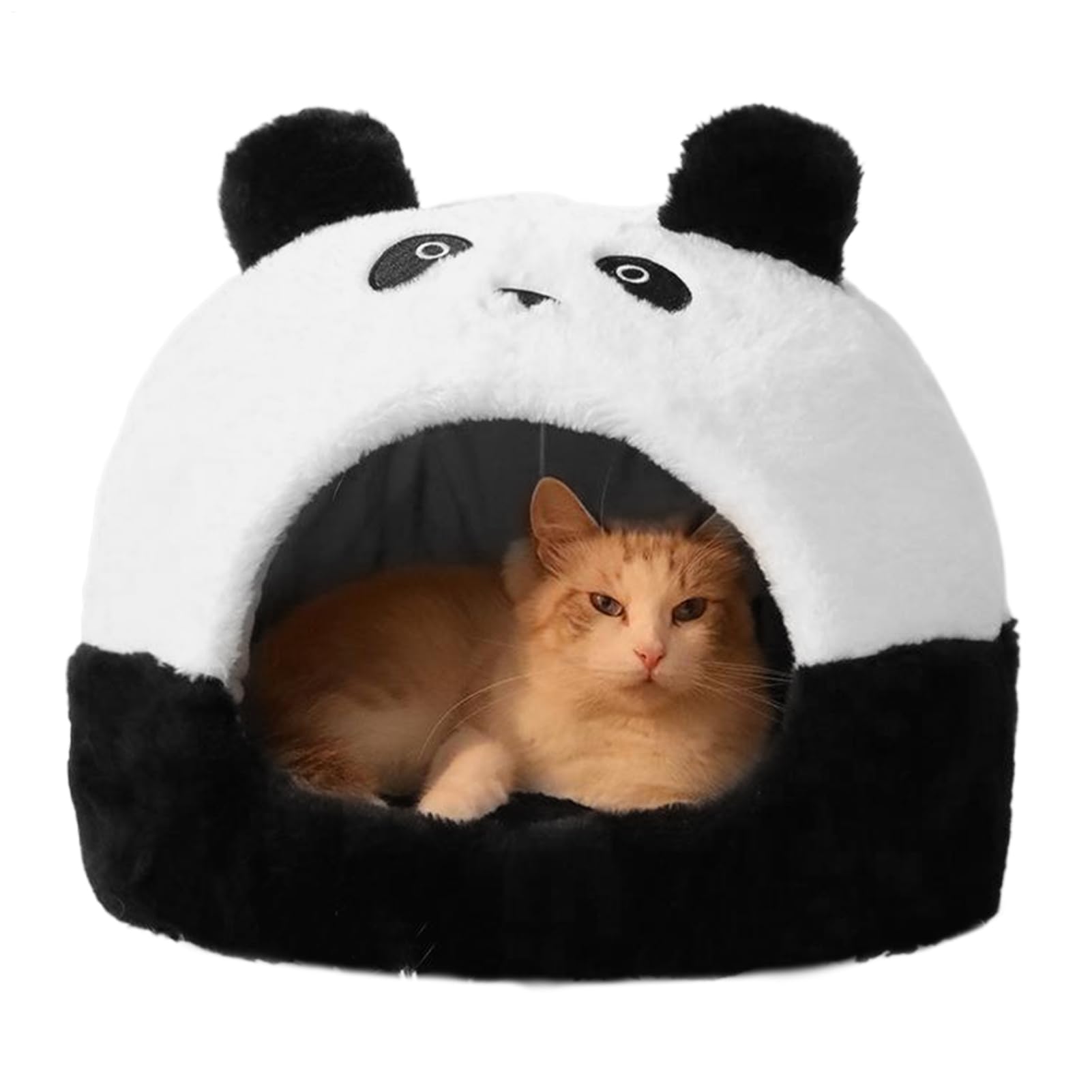 OneV FT Cat Bed Cave | ジャイアントパンダ青写真 小型犬用棲み家 | 愛玩動物用生あたたかいネスト | 子ネコ 冬用 臥し所 屋内 室外 家兎用臥榻