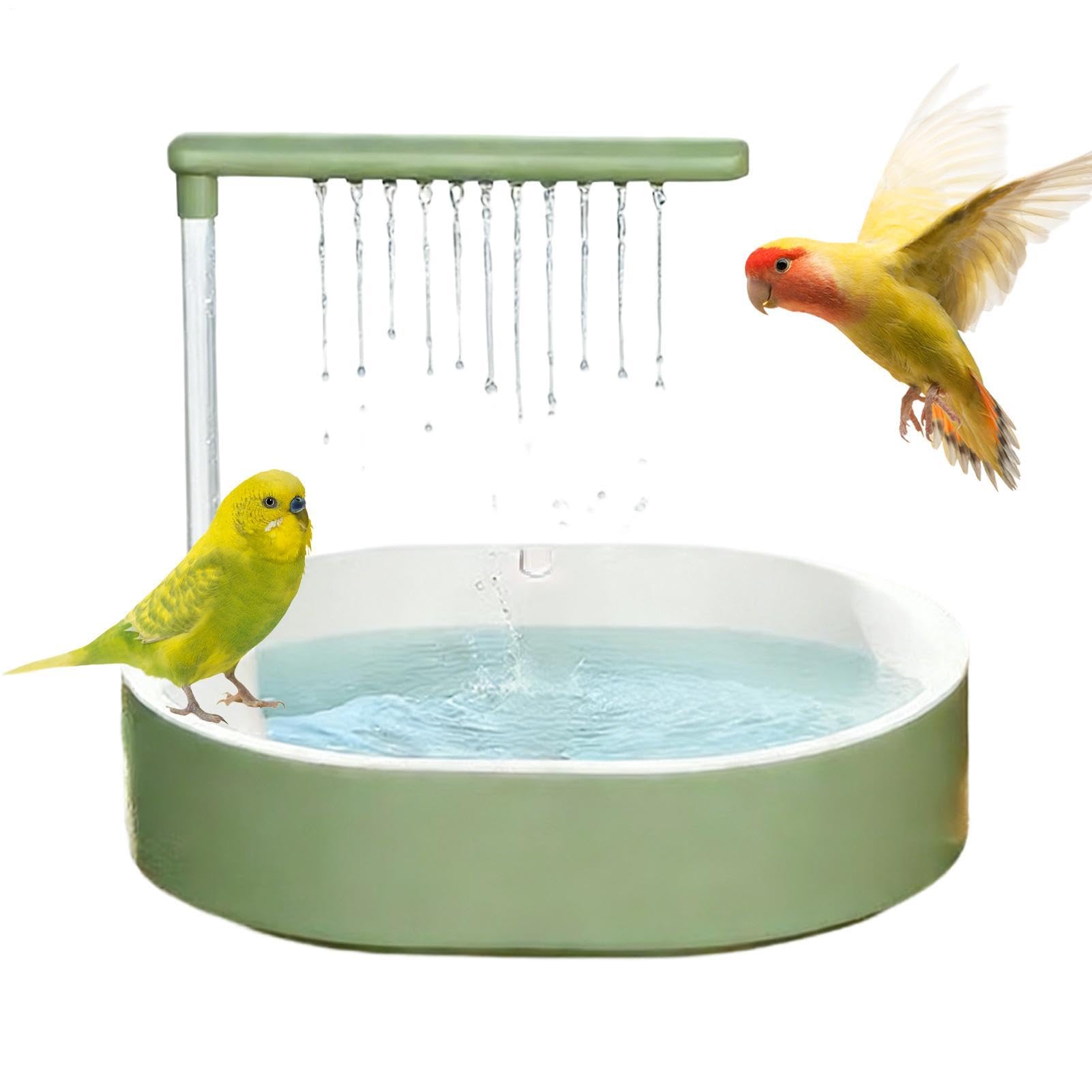 パロットバス | 伏せ籠用小鳥二階建てバス | コザクラインコ シャワー 吹き上げ,インコ オカメインコ コニュア バッジー ハチドリ 身寄り用 縁側 アパルトマン
