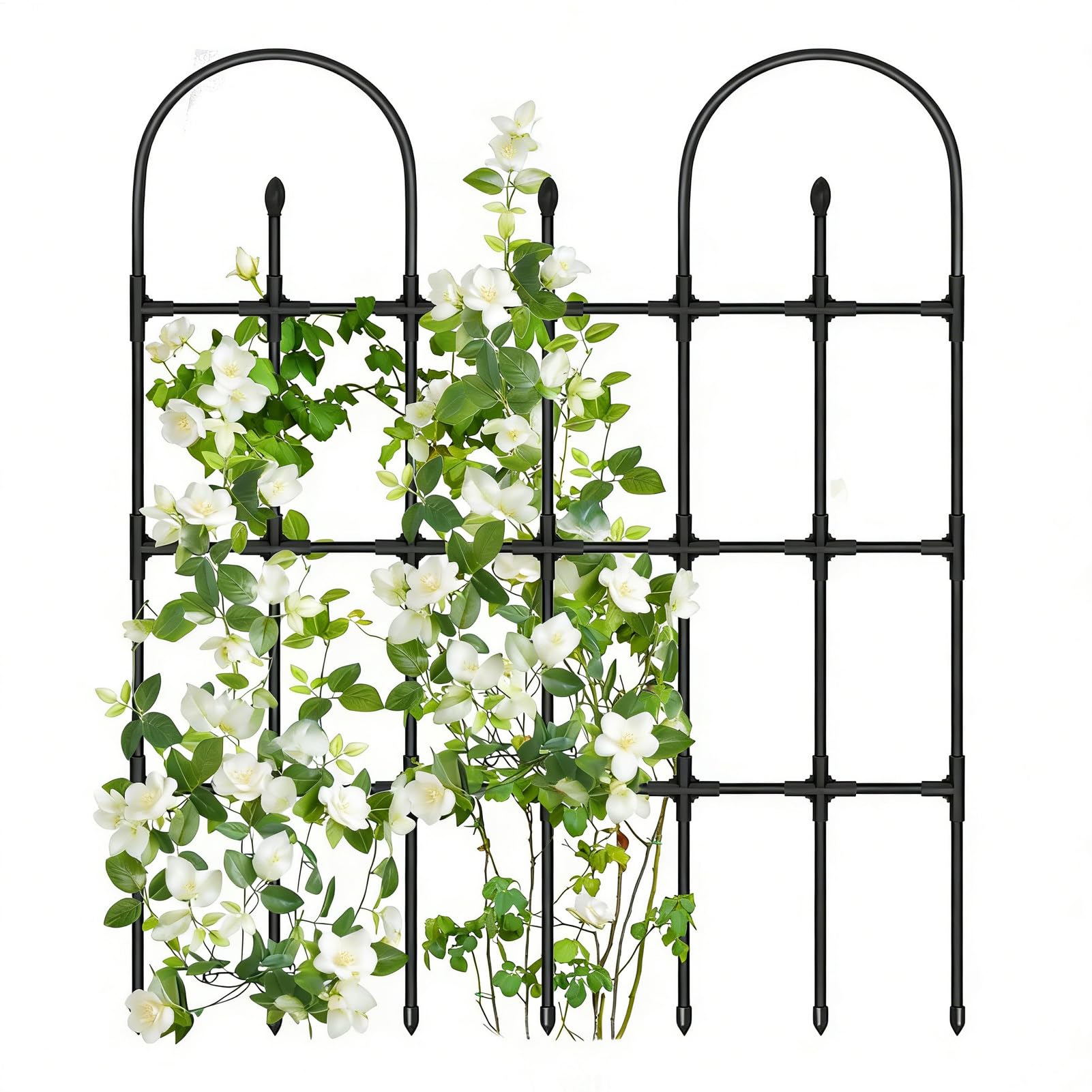 室外用トレリス | 金属元素製垂直方向生まれ育つ草木サポートトレリス - 室外つる草木用拠りどころ - 赤ナス・花・アイビー・クレマチス・キュウリ用縁側後庭向け