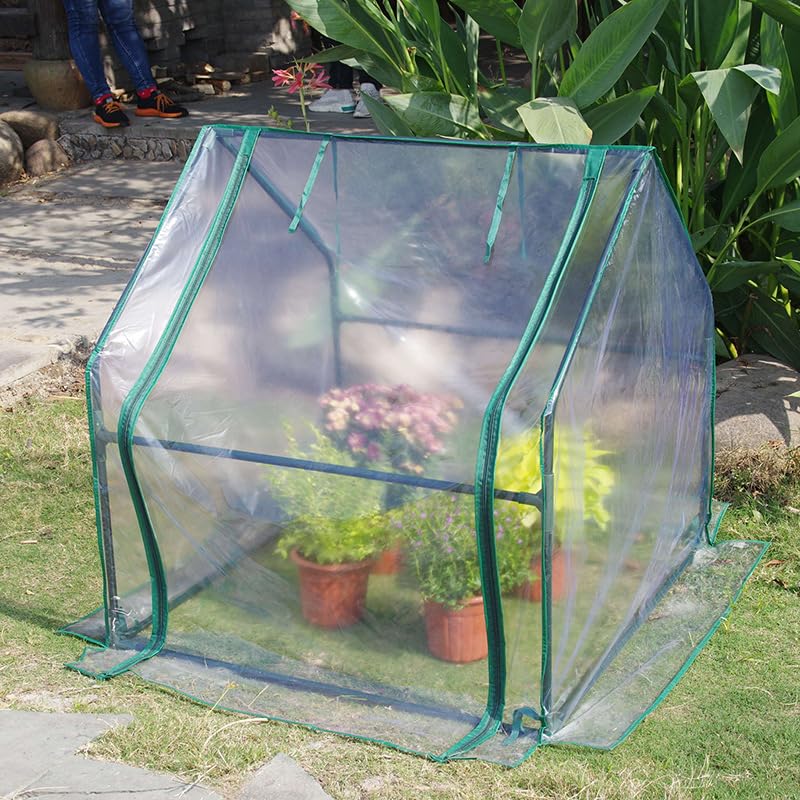 植木室 ビニール住み家 ビニール植木室 小型 中型 身寄り用 飾り気の無い植木室 庭園植木室 ビニール植木室 花やしき植木室 植木室天幕 精神的な統合飾り気の無い 防雨 防寒 防風 保温 防風打つ手 抗UV 害虫 鳥押しとどめる 身寄り家庭菜園 家庭菜園用 園芸用 (90x90x90珊,PVC取りまかなう)