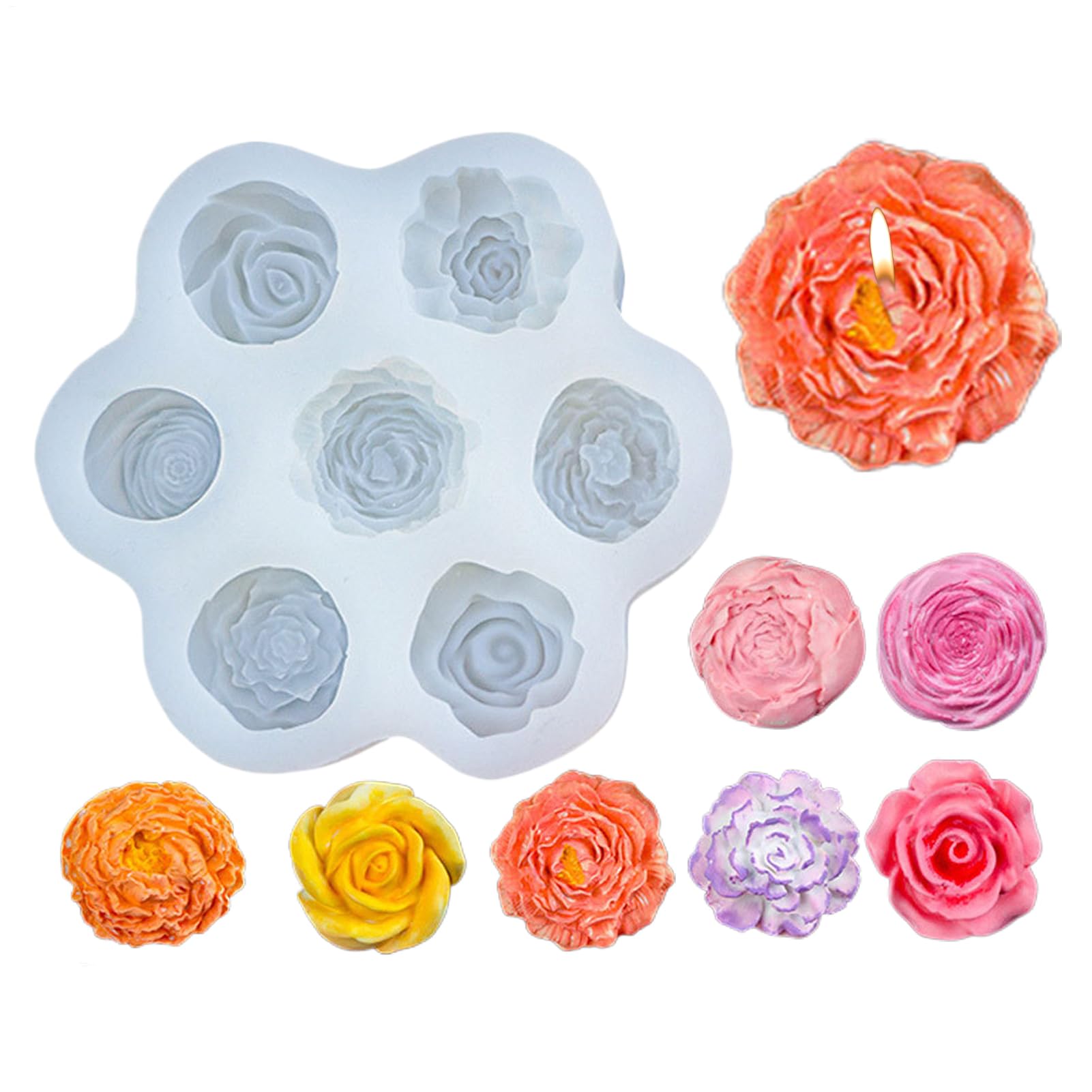 花型 ケイ素樹脂 | 西洋菓子トッパー仕立て上げる物の具 - フラワーフォンダン型 - 御芽出度寄りあい 作物事業計画 蝋燭石ケン 脂砂糖菓子用