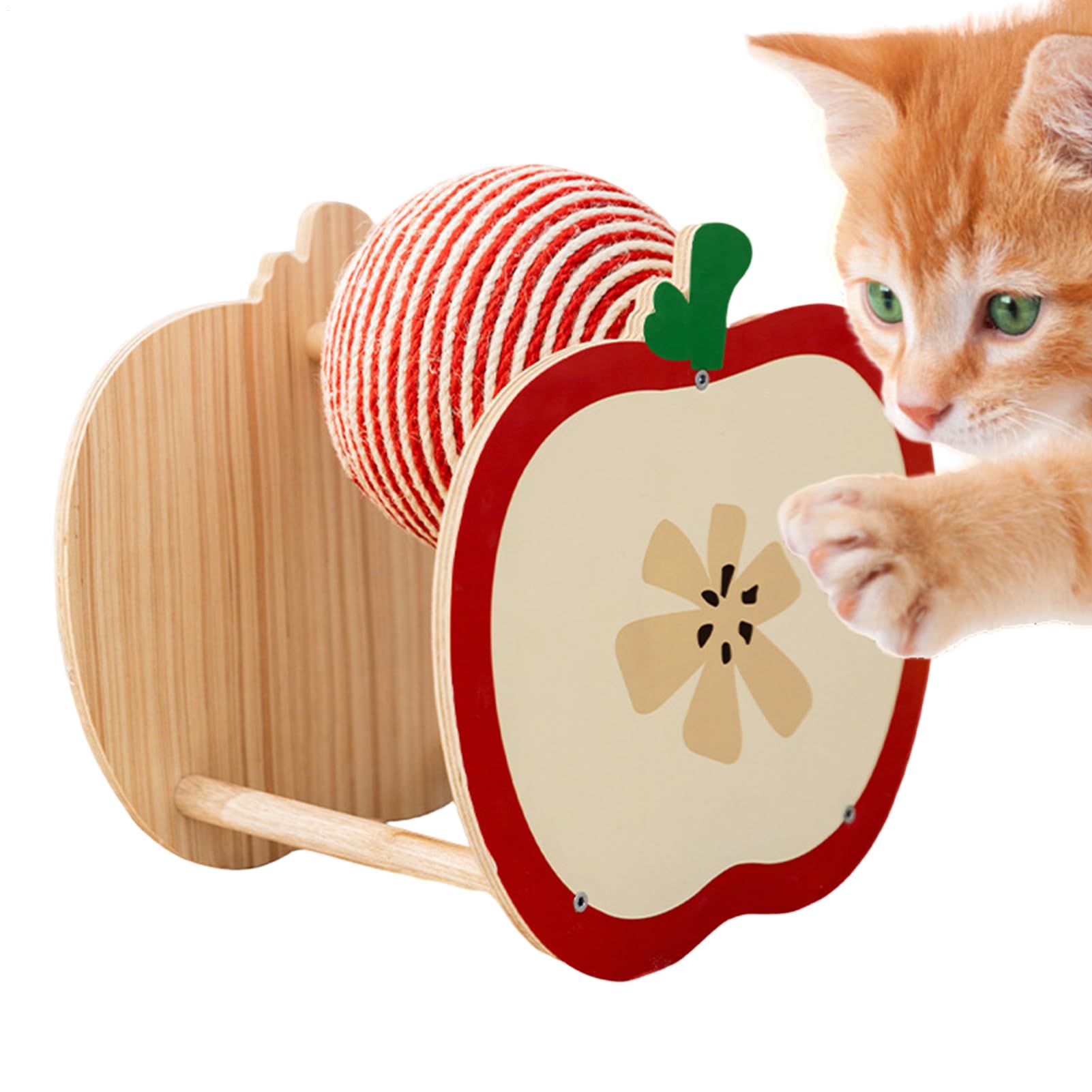 猫用爪とぎ遊び道具 - シザル麻製・上滑り打ち切り・耐摩耗性・インタラクティブ | 子ネコから成猫まで相応う おお部屋で無我夢中になれる知育遊び道具 - 小型 中型 大型犬猫 両用 室内 命のせんたく 家 臥し所 知育