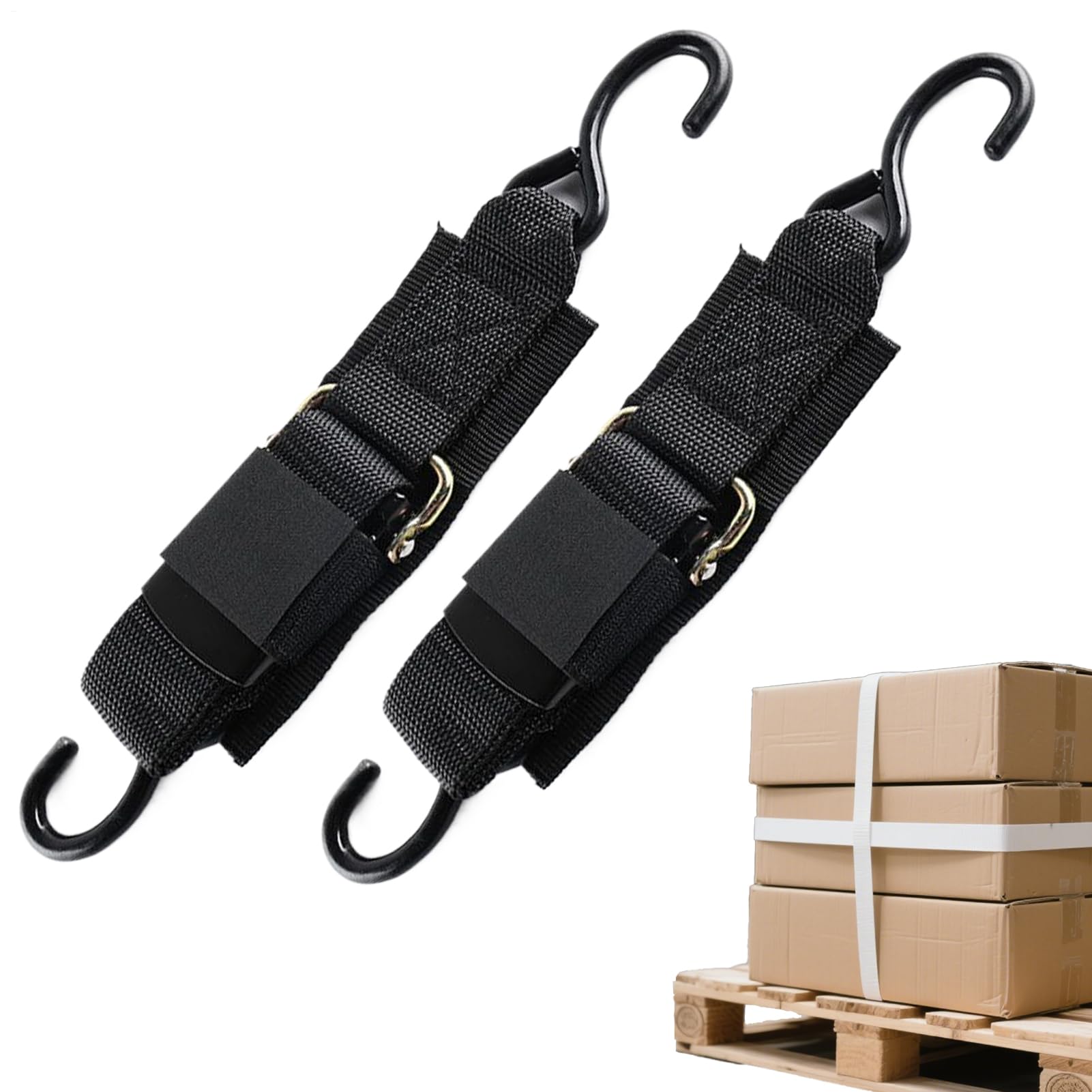 ラチェットストラップ | 2個入り口・入口 手ごわい 荷拵え胴締め,122糎 トラックストラップ S字引っ掛かり付き添い人 自動二輪車 トレーラ引っ張ること 幕営 移し替える 旅する用