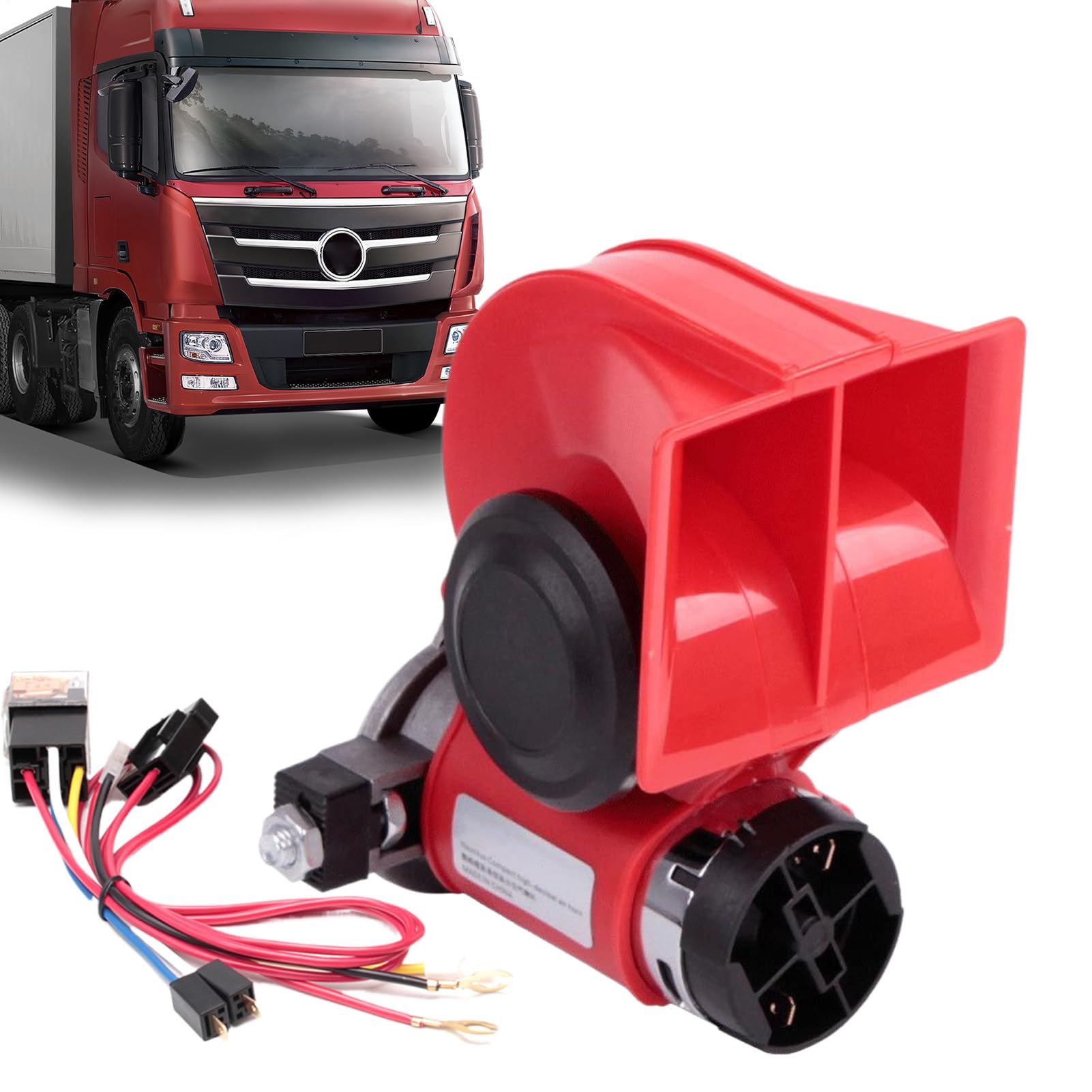 自動二輪車用唐人笛 | 銀輪用電動大気圏唐人笛 | 12V/24V 大音の大きさ 電動大気圏唐人笛 スクータ、四輪車、自動二輪車用