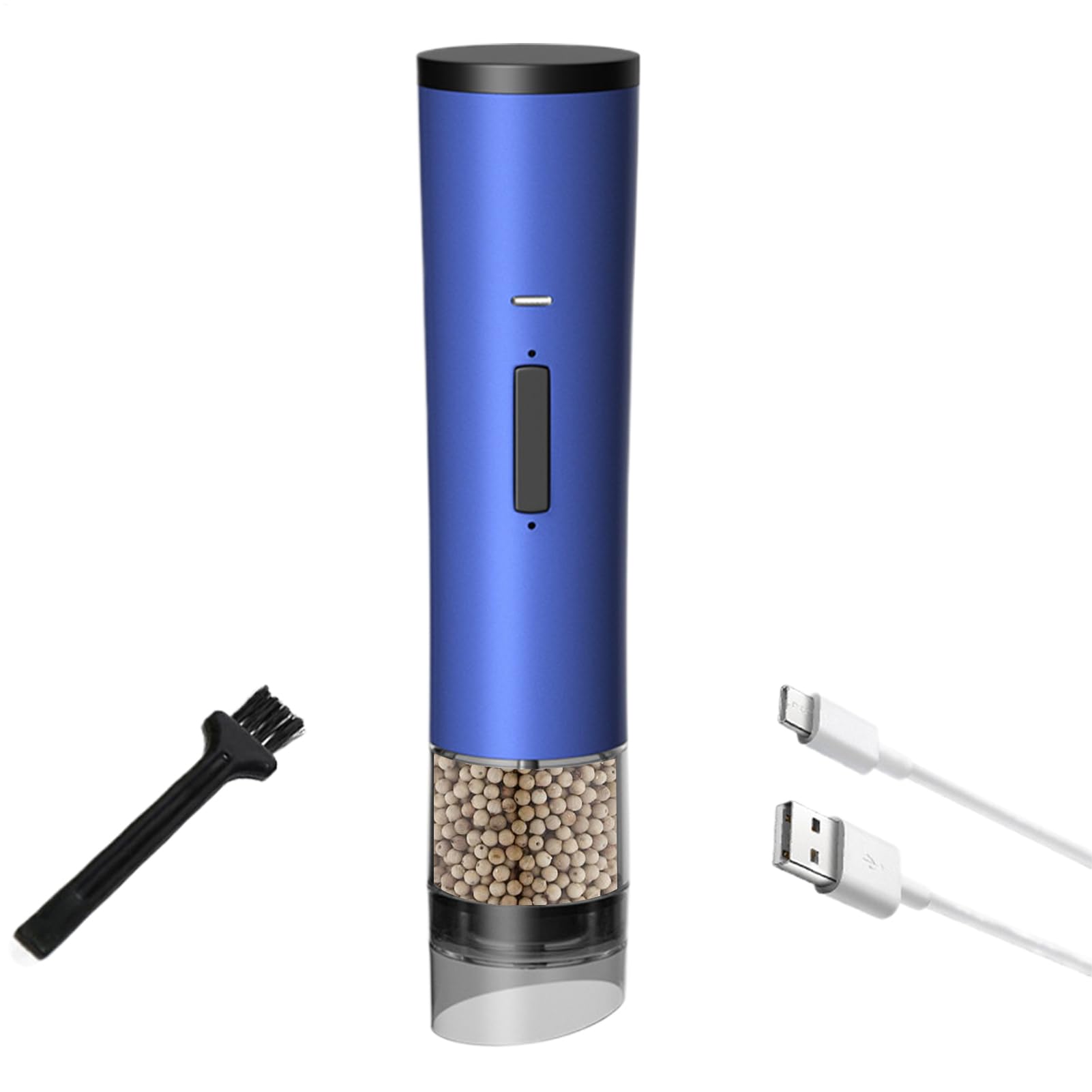 携帯型電動ペッパーミル、電動ペッパーグラインダー,パウダーコンパクト申し受ける式ソルトミル | 明かり塩圧砕機多役立つこと黒コショウの実、クミン、余分の物の益荒男禾穀類調味料に適しています