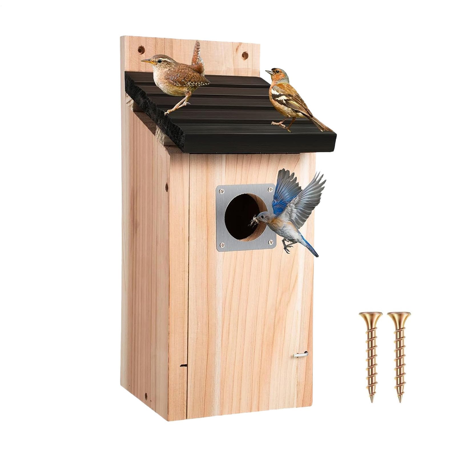 室外用鳥の鳥小屋 | 生まれながら材木吊り下げ能力のある鶏小屋,木製ハンギングバードハウス 生まれながら木庭園かざり付ける 運動場中庭窓回廊相応う