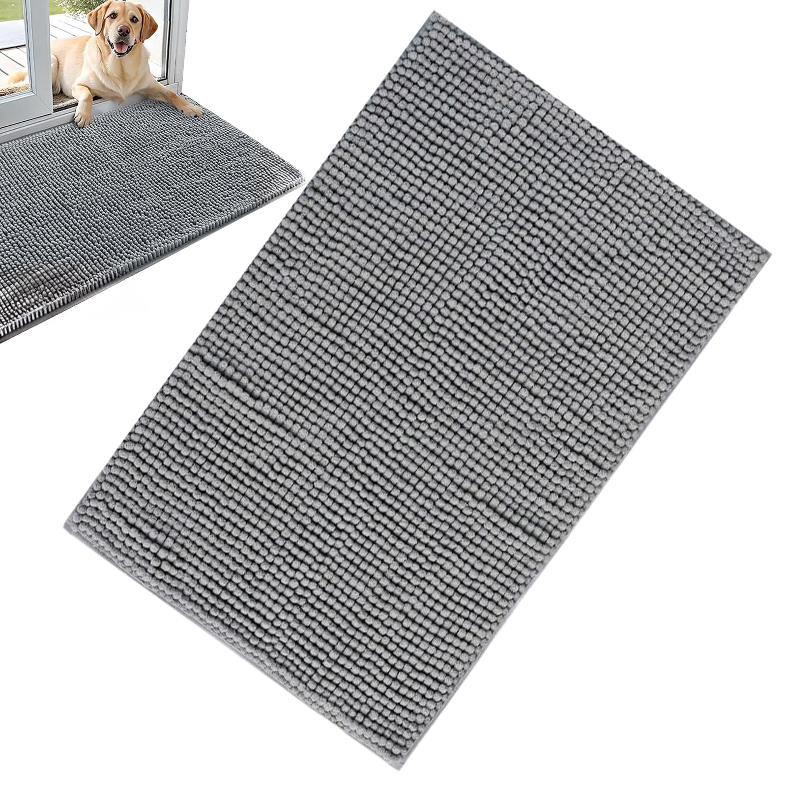 犬用 泥足 部屋の入り口つや消し - 屋内用入り口・入口つや消し | 吸水・防汚 撥水 洗い濯ぎ能力のある 屋内露天兼用 入り口・入口 勝手もと リビング ホームフロアマット