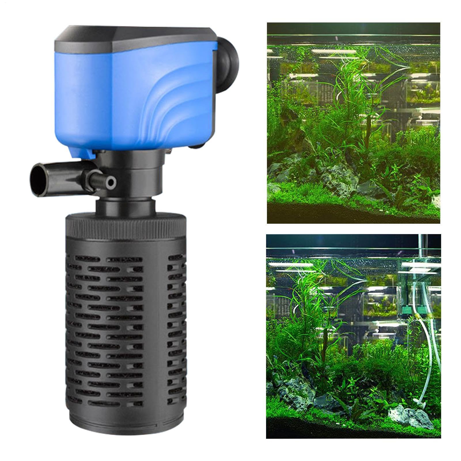 アクアリウム水フィルター - 池 噴水フィルター 強力ポンプ | 屋内アクアリウム用 浄化装置 高い浄化能力 寝室 リビングルーム向け｜グロースショップ