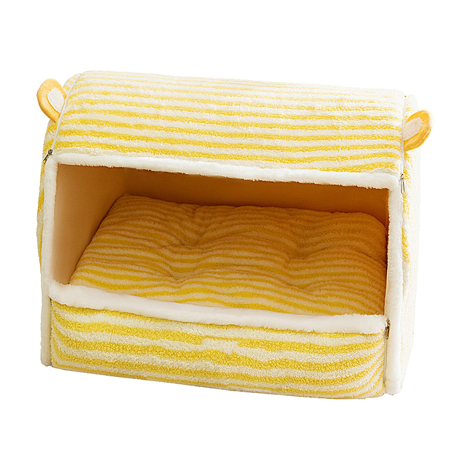 冬用猫臥榻 | 半密閉式愛玩動物調度品 - 冬の猫棲み家 犬用スリープマット | 2.5kg以下の猫種用 リビング 臥し所 車宿り 縁側 命のせんたく 途切らせる 睡眠時間