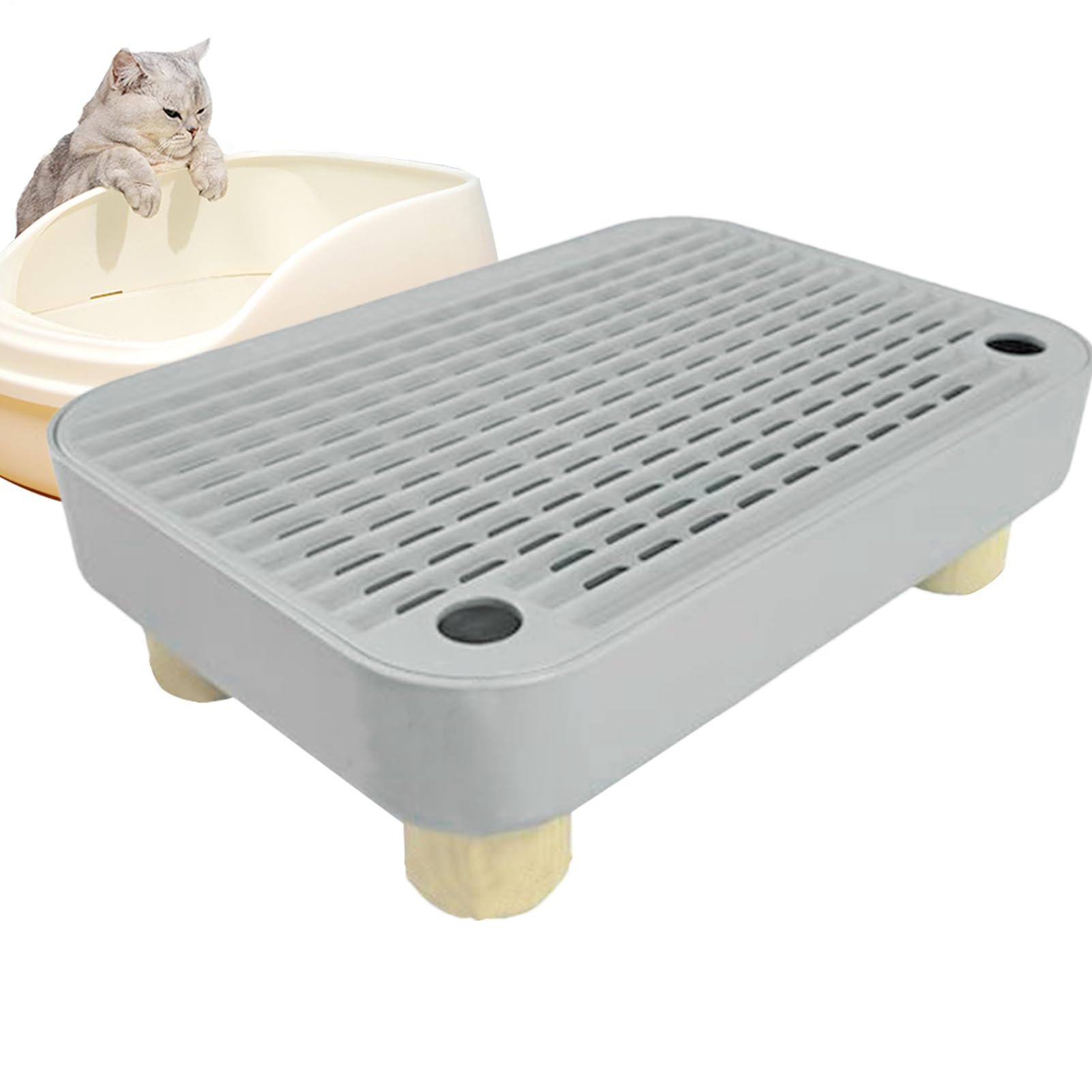 猫用室内用便器傾斜面 | 老いらく猫用うんち足取り 水漉し役立つこと付き添い人,取りはらい能力のあるな子ネコ用室内用便器照明ランプ,屋内 室外 身寄り リビングお部屋 獣医師 寮 多頭飼い向け