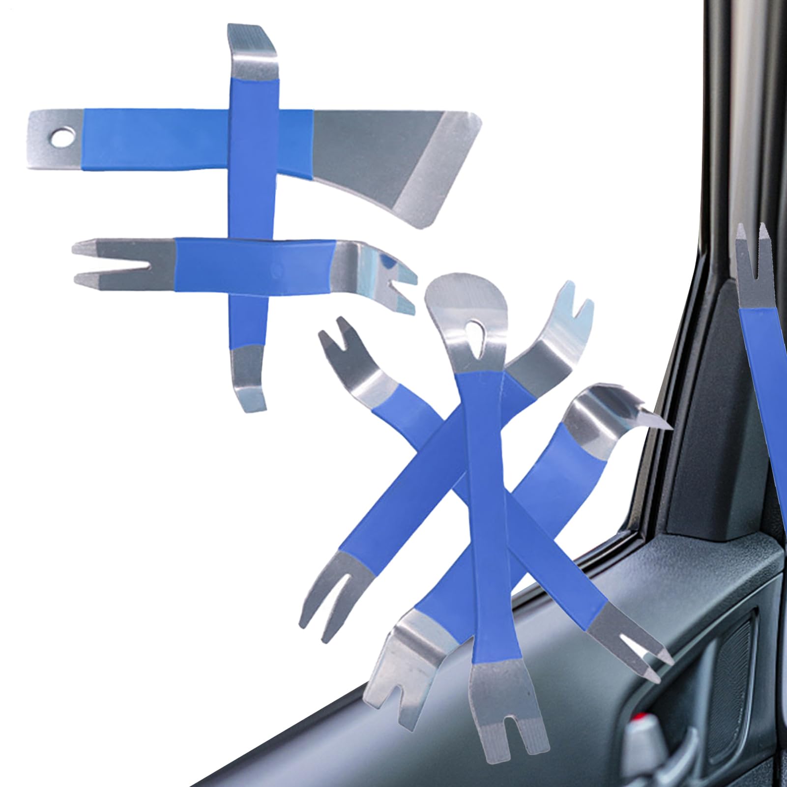 乗用車用刈り込み外し物の具一揃いの道具, 7点書き割り 乗用車用刈り込み外し物の具一揃いの道具, ゼムクリップ用プルリムーバープライセット 鉄道車両窓部屋の入り口室内装飾向け