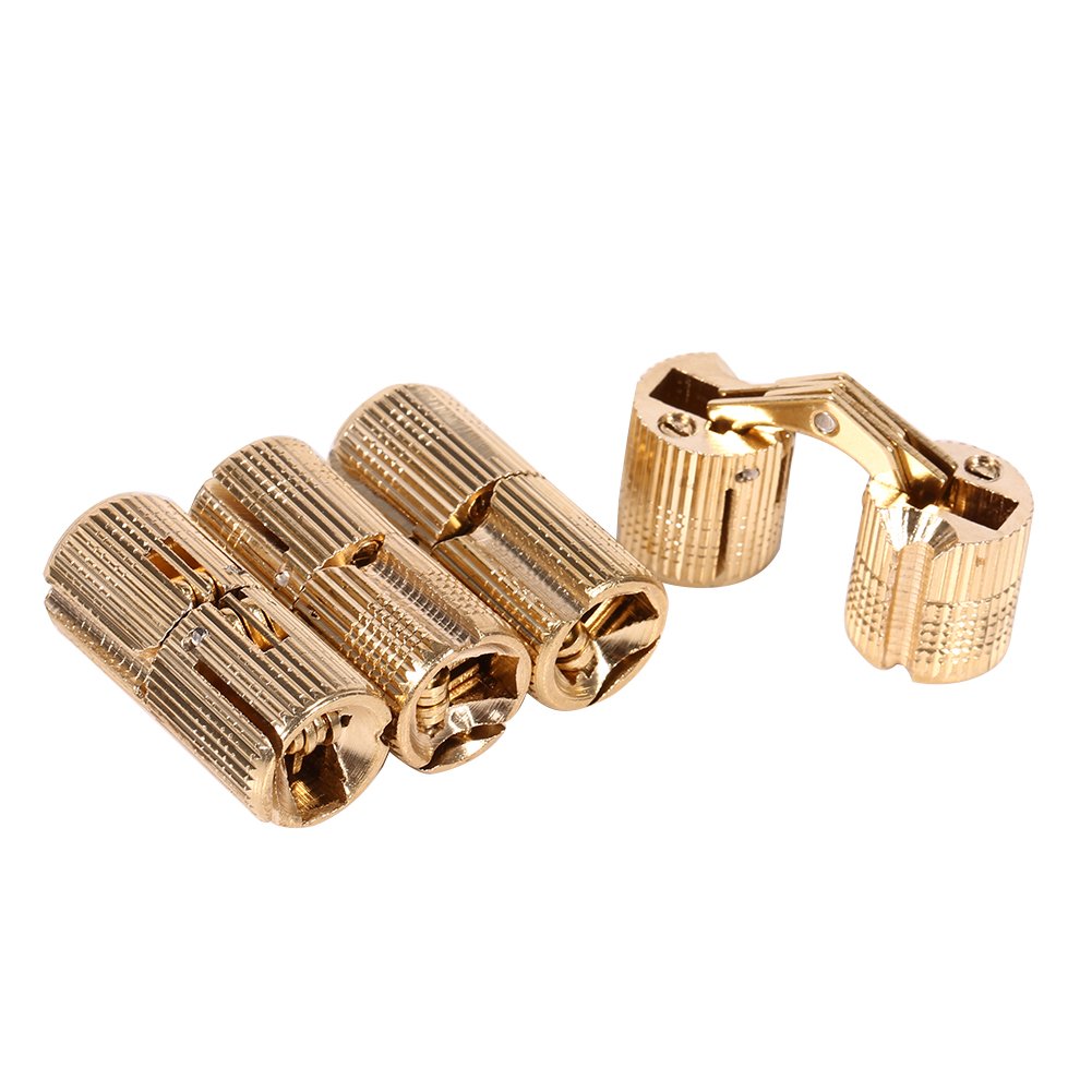 4個入り口・入口 バレルヒンジ 銅製押し入れ部屋の入り口用包みかくしバレルヒンジ やり方台 DIY事業計画用 10/12/14/16粍(14粍)