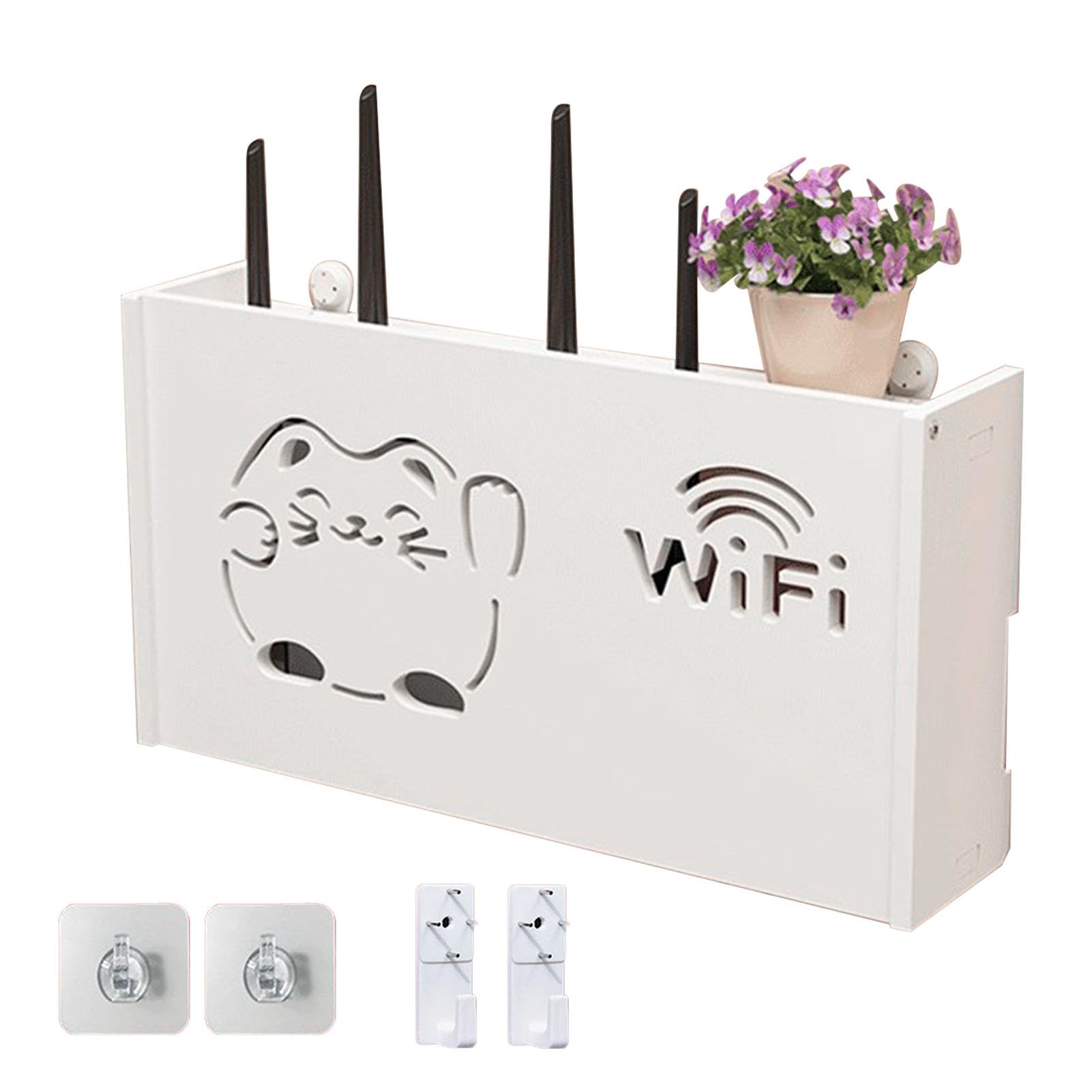 無線LANルータ納めるボックス席 フォーチュンキャットホ ーターハイダーボックス ドリルルーターラック 省空白文字無線LANボックス席 テレビセットトップボックス用 遠隔操作付き添い人