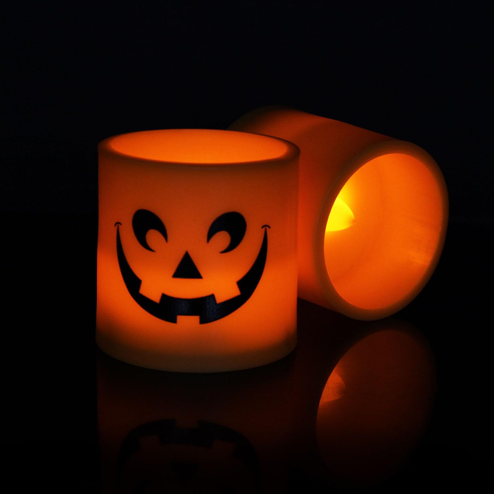 ハロウィンキャンドルライト パンプキン カボチャ キャンドルライト キャンドルライト LED キャンドル ろうそく 電池式 揺らぐ炎 リアル感 装飾用 雰囲気づくり 室内 室外飾り｜グロースショップ