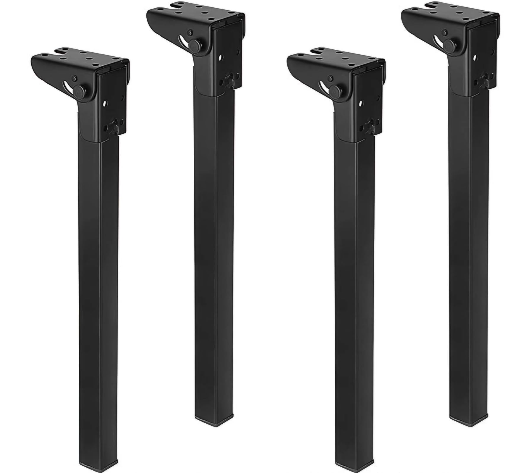 4本セット 90°鉄製折りたたみテーブル脚 折畳自動角脚 DIY 折りたたみ脚ブラック アイアン 折り畳みテーブル脚 折りたたみ可能家具の脚 ソファの足 コーヒーテーブルサポート脚、家具脚、ベッドサイドテーブル、ポータブルラップトップテーブル,ネジが付き (60CM)|グロースショップ