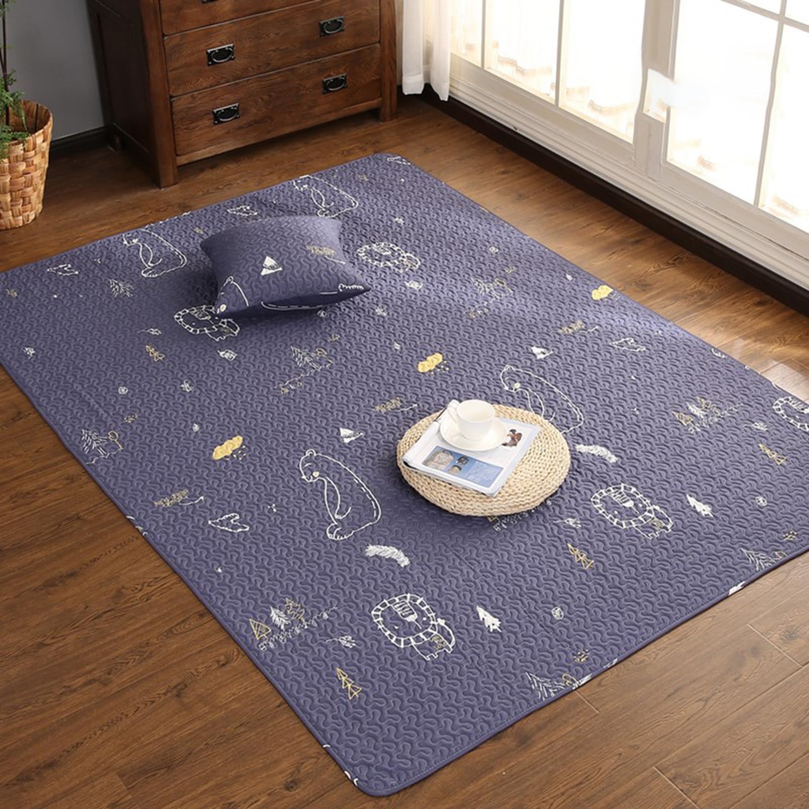 ベビープレイマット リビング引っ敷き 大きなプレイマット 広々 50*150糎 もの言う花用 キッズプレイマット 引っ敷き 乳飲み子引っ敷き 乳飲み子引っ敷き 軽さ たわい無い 北欧風 愛くるしげ 花柄7 今めかしい 柄 分かりやすい 幾何学学 矩形 120*210糎 持ちはこぶし分かりやすい ＸＦＤＧＺ