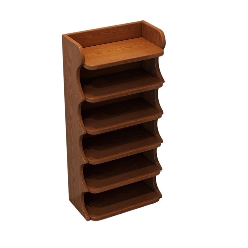 靴の保管場所 廊下や勉強部屋での使用に適した6層木製シューズラック(Walnut)|グロースショップ