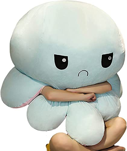 特大、途轍も無いタコのぬいぐるみ、ぬいぐるみ、両面、大きなタコのぬいぐるみ、コンピューターシミュレーションタコのぬいぐるみ、タコのぬいぐるみリヴァーシブル、店祝賀会あやつり人形、赤ちゃん差し上げ物不死化日差し上げ物 (ライトグリーン～サクラ色) (130コマーシャル)