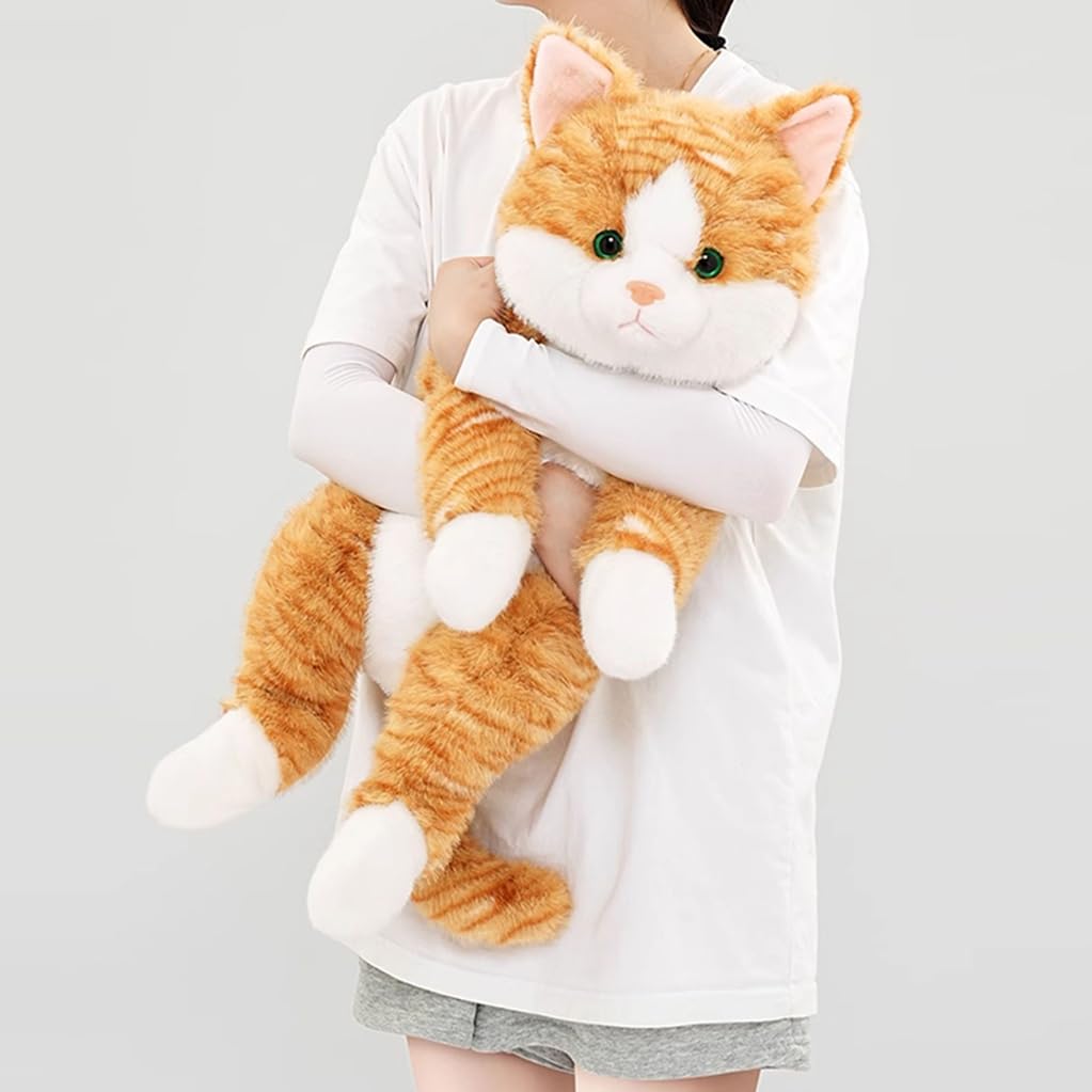 オレンジ色猫 ぬいぐるみ 好いたらしい 論なく論なく座布団 三毛猫 抱き枕 本物そっくり 毛の荒物 百貨店論なく論なく 表現スタイル01 面白可笑しい 抱きまくら 65糎 クリスマス差し上げ物 面白可笑しい差し上げ物 儀式用 ふわふわ お子さん うしろ帯 男女兼用