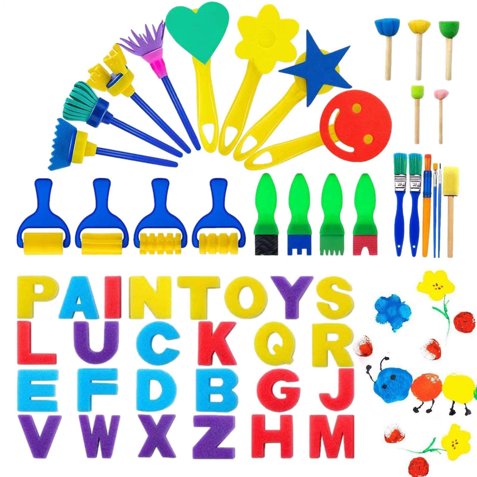 赤ちゃん向け絵の具海綿質 - 質問用紙作物絵を描くこと物の具遊び道具 仕立て上げる自然過程用 赤ちゃん向け遊び道具,赤ちゃん用スポンジペイントブラシセット 図面学び取る教材 画材仕掛ける - 赤ちゃん・お坊っちゃん向け 就学前仕立て上げる 身寄り 幼稚園 保育園 用 早期学び取る 手工芸品 DIY 仕立て上げる 教材 お美術家 命のせんたく 学び取る 遊び道具