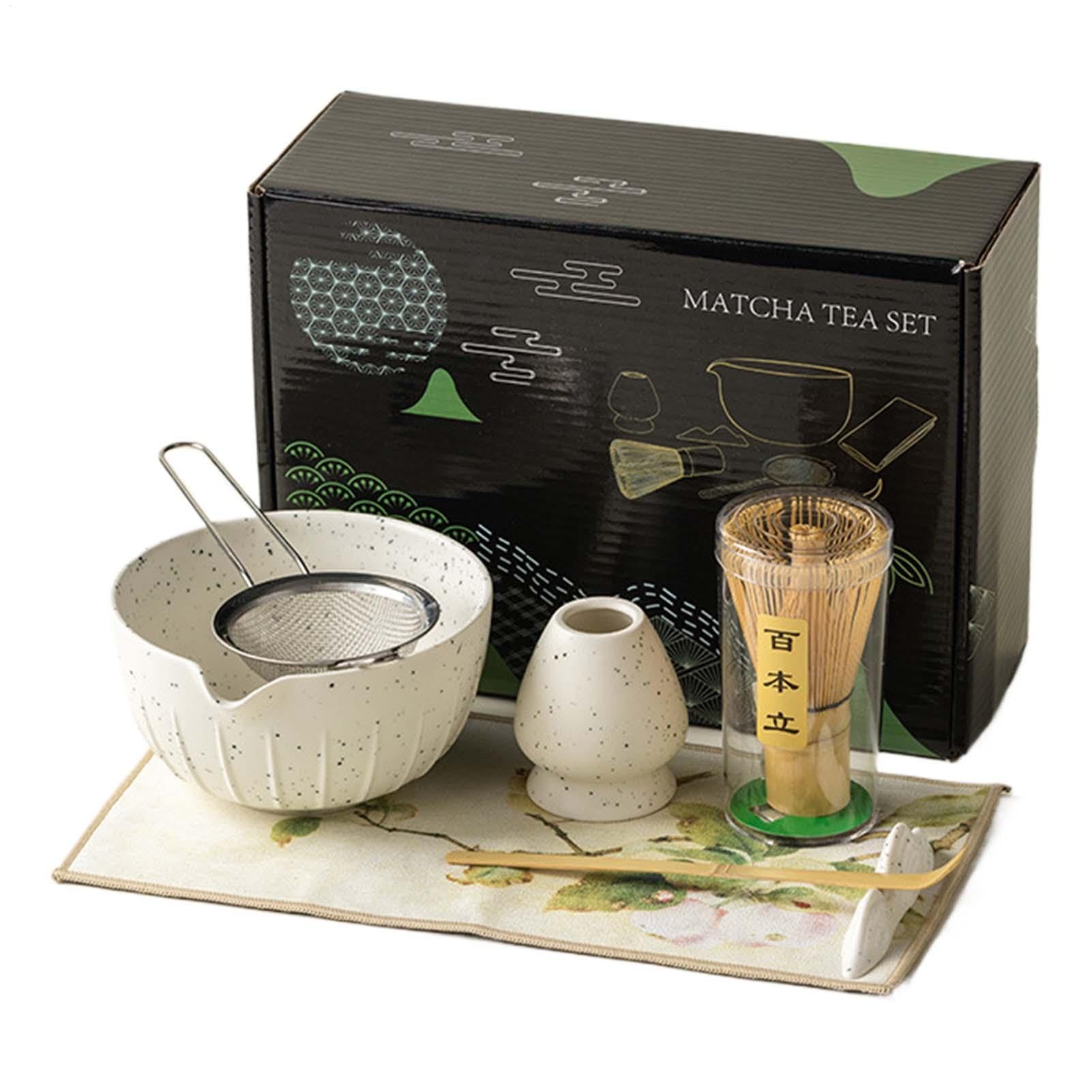 抹茶7点セット お点前セット 日本茶セット 抹茶茶道 茶碗 百本立茶筅 茶筅立て 茶こし 抹茶泡立て器セット セラミック 天然素材 手軽に抹茶が飲める 伝統的工芸品 抹茶泡立て器ホルダー お抹茶 本格 おうち時間グッズ 初心者さん向け 茶道セット 茶道 アクセサリー｜グロースショップ