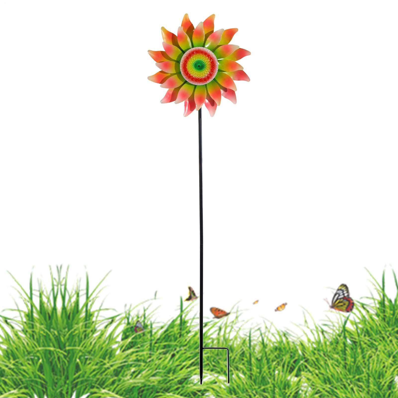 庭用スピナー | 耐候性・錆びない回転させる花 | ガーデンガーデンデコレーションスピナーデコレーションスピナー - 室外 芝地 庭 中庭 砂浜 秋に至適