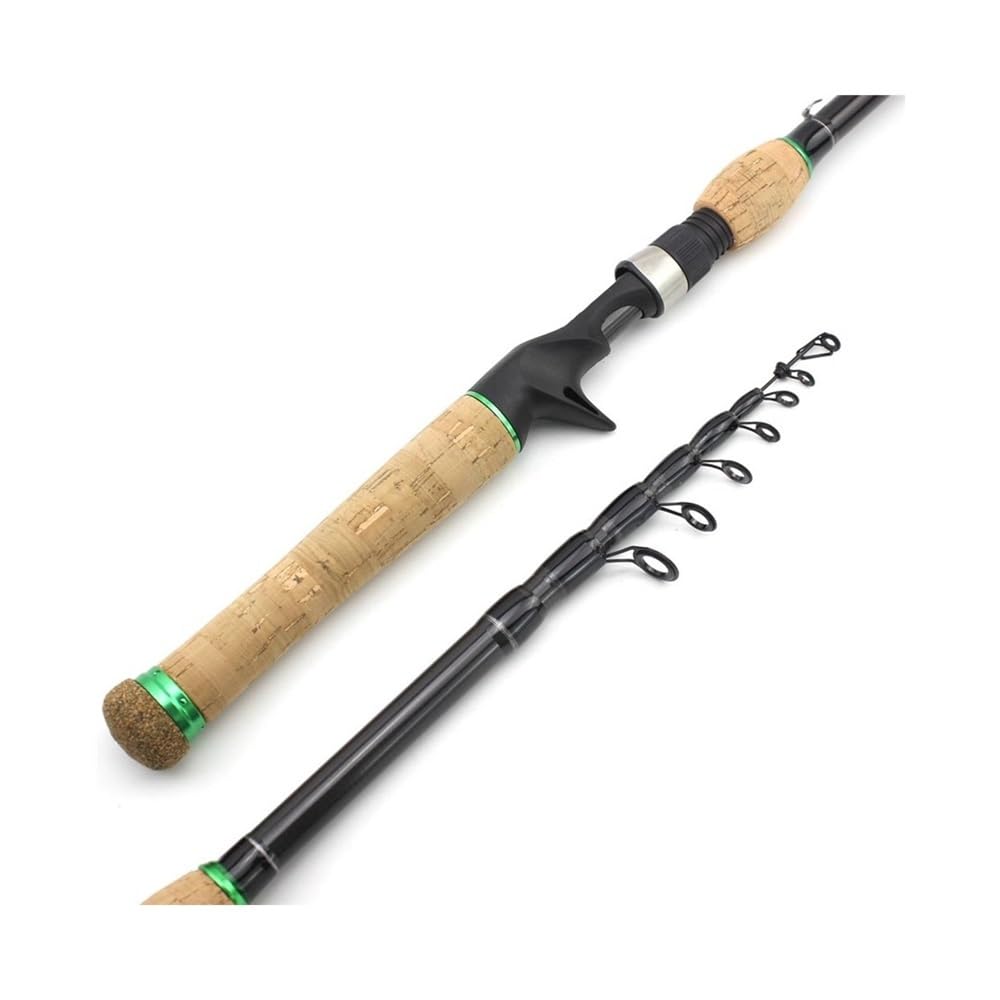 釣り竿 1.8m-2.4m カーボン伸縮式釣り竿 延長コルクハンドル Mパワー ファストルアーロッド 釣り道具|グロースショップ