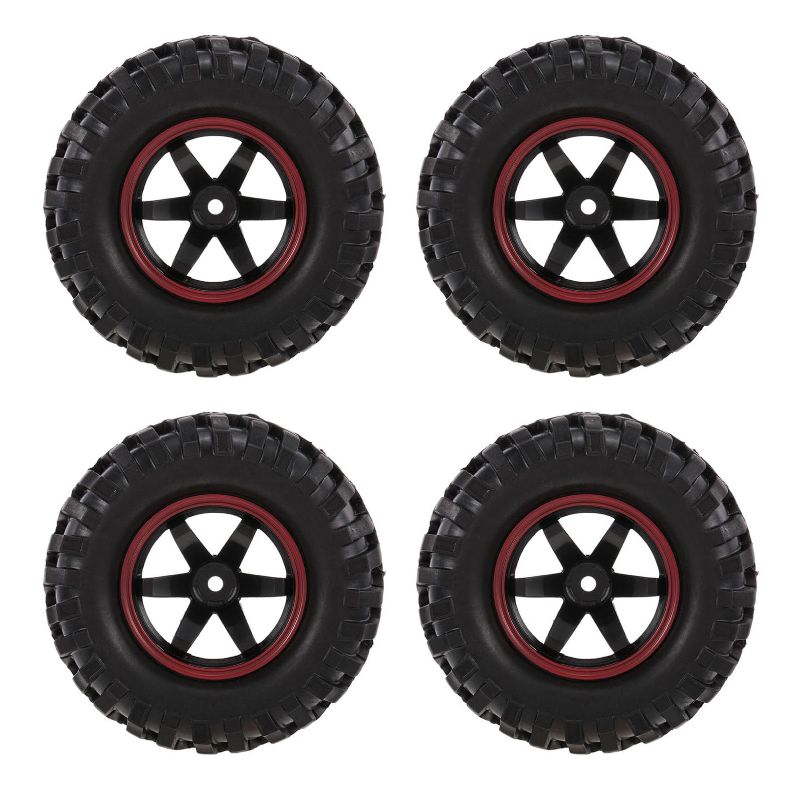 アップグレードされた6スポーク1.9インチゴムタイヤ96mm六角ハブホイールリム1/10クローラー車HSPレッドキャットと互換性あり｜グロースショップ