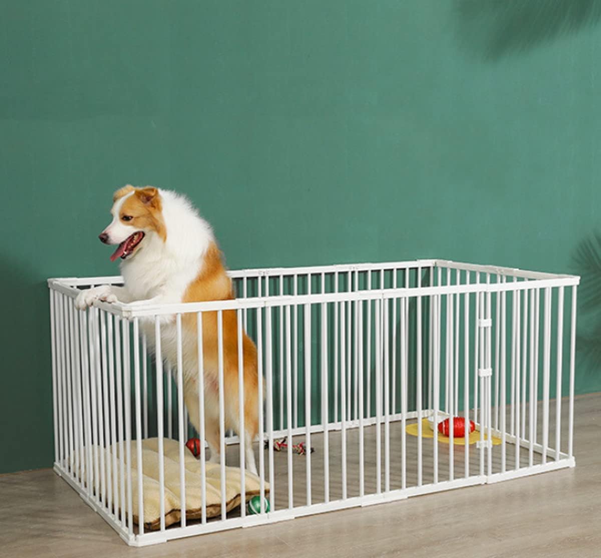 サークルケージ 犬 小型 ペットサークル 犬用 折りたたみ 屋外 ペット柵 面 室内 ペットフェンス ドッグサークル室内用 柵 簡単組み立て 工具不要 アウトドア 留守番 取り付け簡単 (12枚入131*89,ホワイト50cm)|グロースショップ