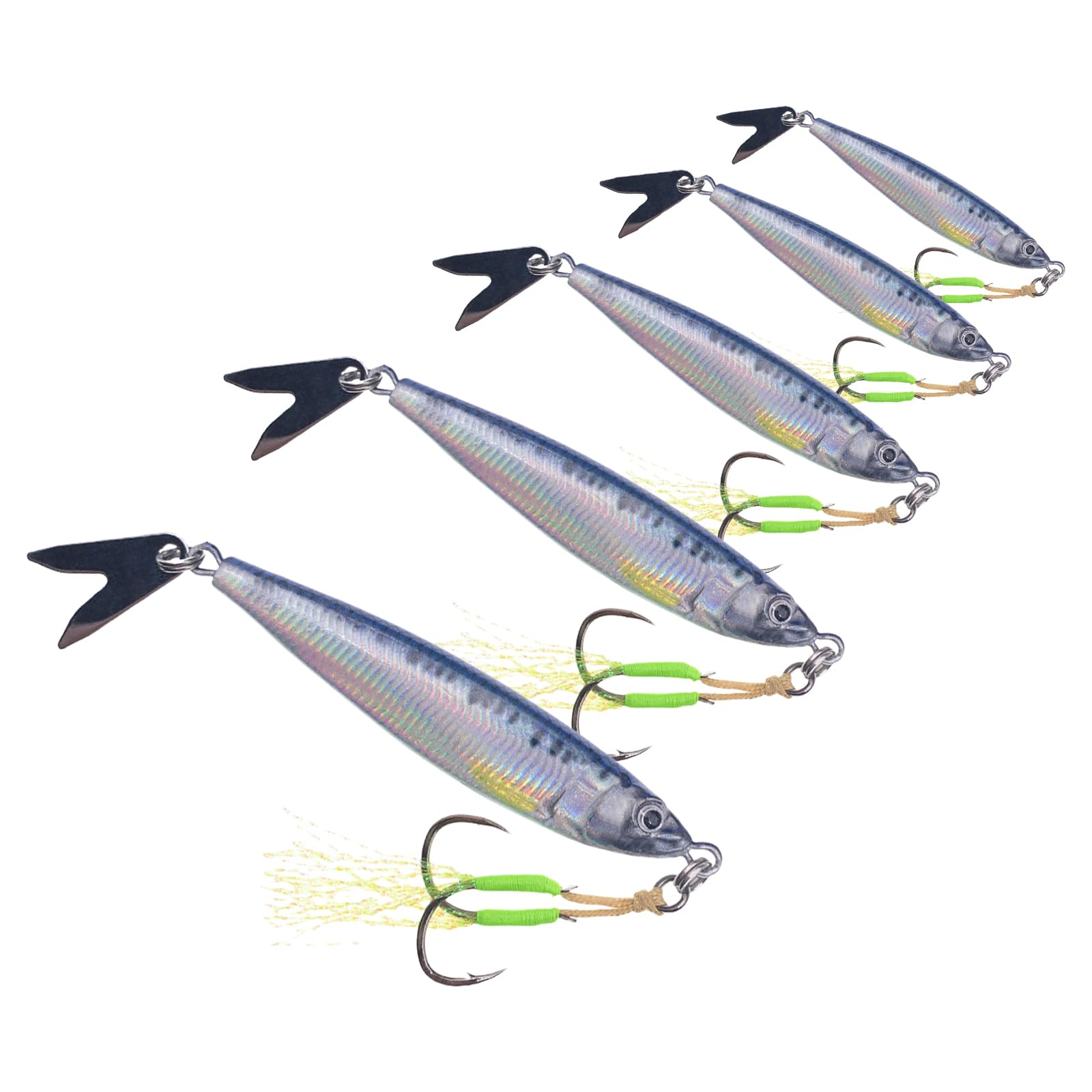 5 個の金属スプーン魚ルアー釣りスピナー餌鋳造スプーンスパンコールロング鋳造スピナー｜グロースショップ 8,292円