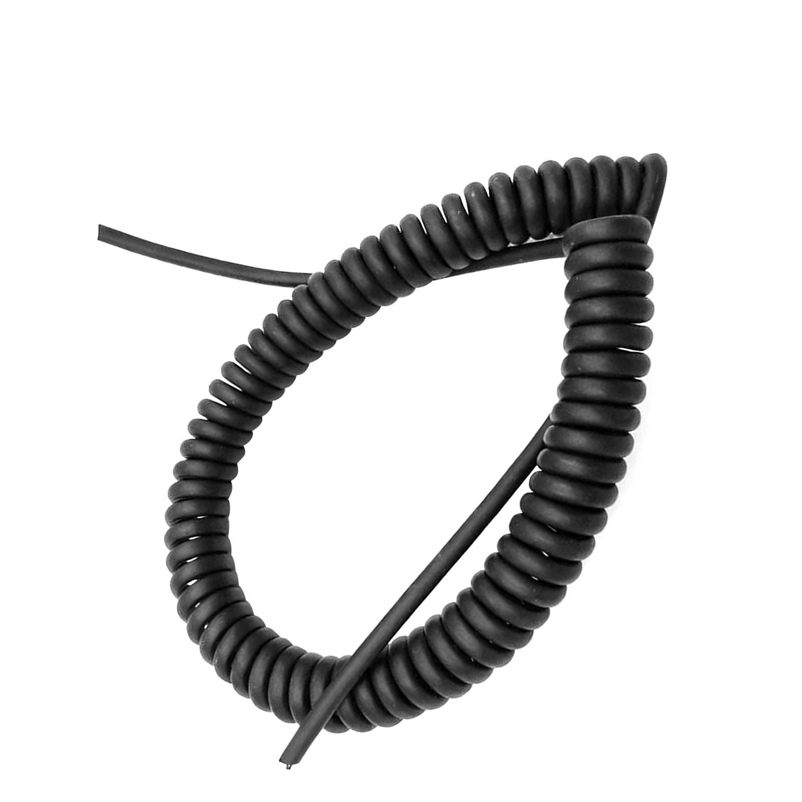 18AWG 伸縮性ワイヤー 収縮可能ケーブル 電源延長コード 交換用 4 コア スプリング スパイラル ブラック 耐久性コア スプリング スパイラル ブラック｜グロースショップ