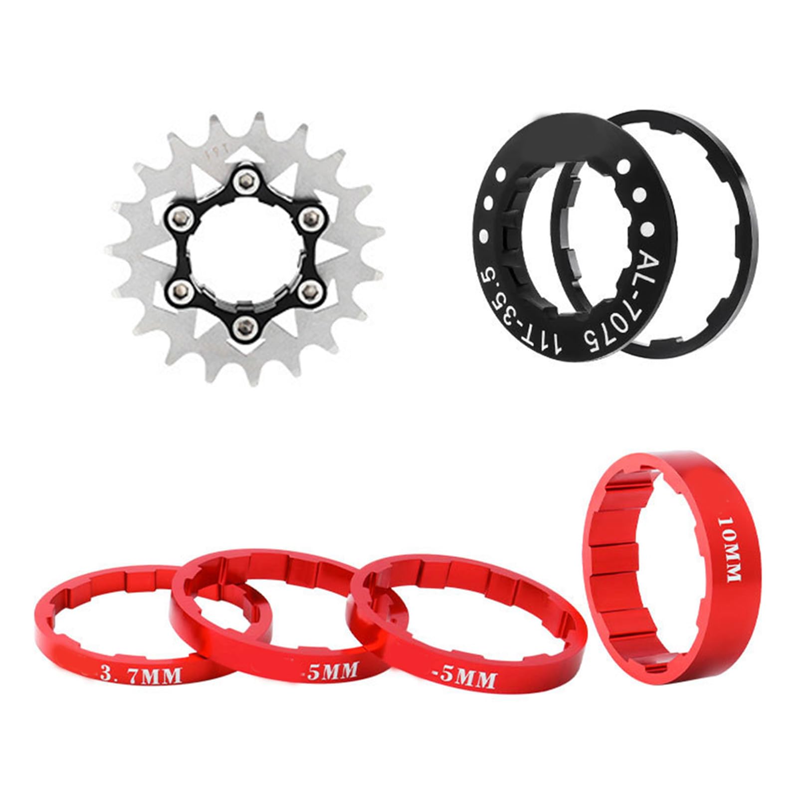 強度自転車フライホイールシングルスピードバイクFreewhee自転車カセットコグサイクリングアクセサリー使いやすい高強度固定ギアバイク用フライホイールスプロケットパーツ|グロースショップ