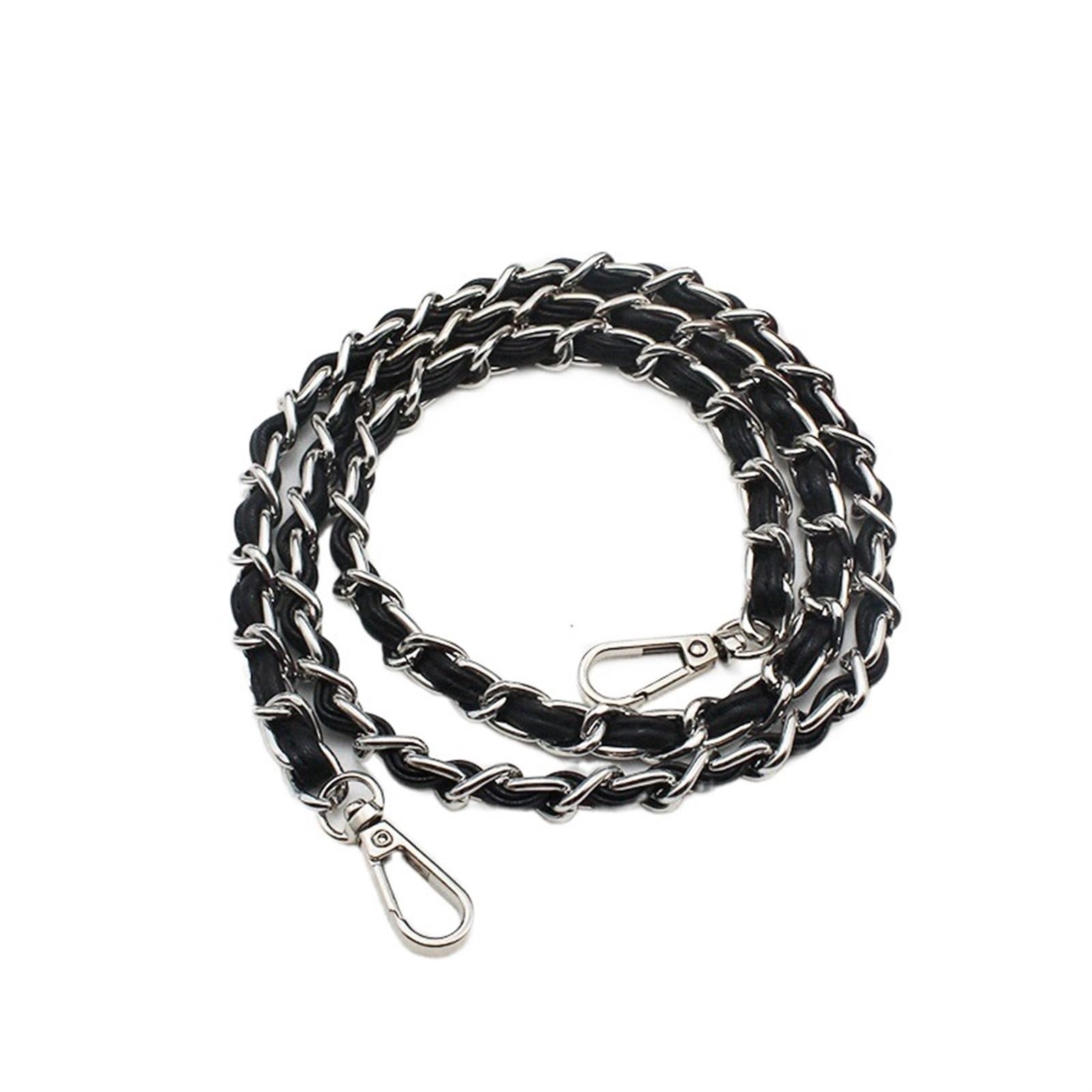 バッグストラップ 80/90/100/110/120/130/140/150cm バッグチェーンアクセサリーバッグショルダーストラップバックパック交換用バッグストラップショルダークロスボディハンドバッグストラップウェアレザーメタル取り外し可能な交換用バッグストラ|グロースショップ