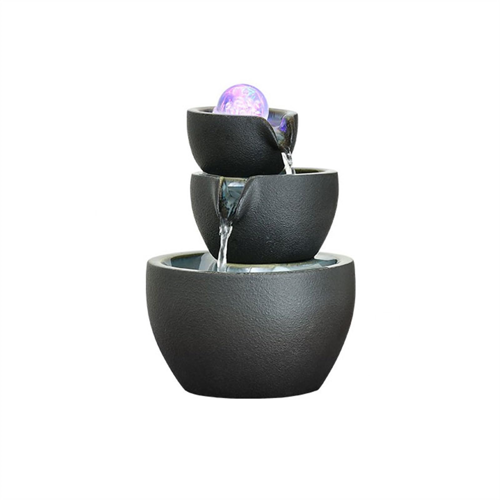 ガーデンデコレーション噴水 コーヒーテーブル 小型 セラミック 循環噴水 デスクトップ 水景 リビングルーム 風水 装飾 オフィス エントランス|グロースショップ