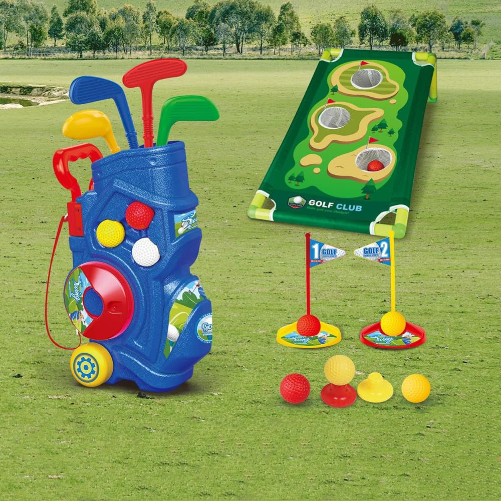 子供用ゴルフセット ミニゴルフ プレイセット 教育ギフト 練習ホール 教育用パター ギフト おもちゃ スポーツ 子供用ゴルフクラブ 幼児用|グロースショップ