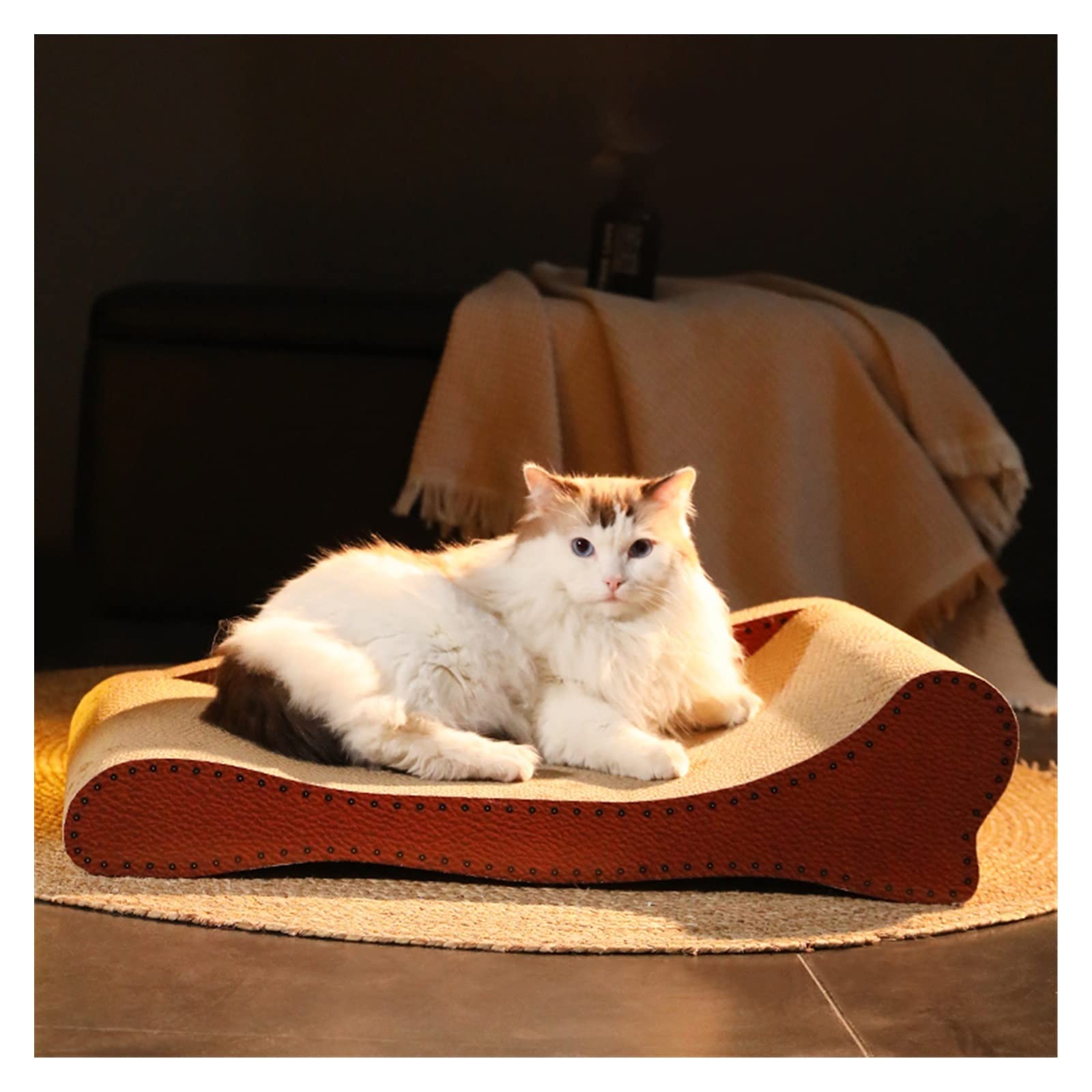 猫 スクラッチャー ソファ 猫 スクラッチボード 落ちない くず 猫砂 すりつぶし 爪 猫爪ボード キズ防止 大型 猫 おもちゃ 用品 猫 スクラッチパッド (M)｜グロースショップ