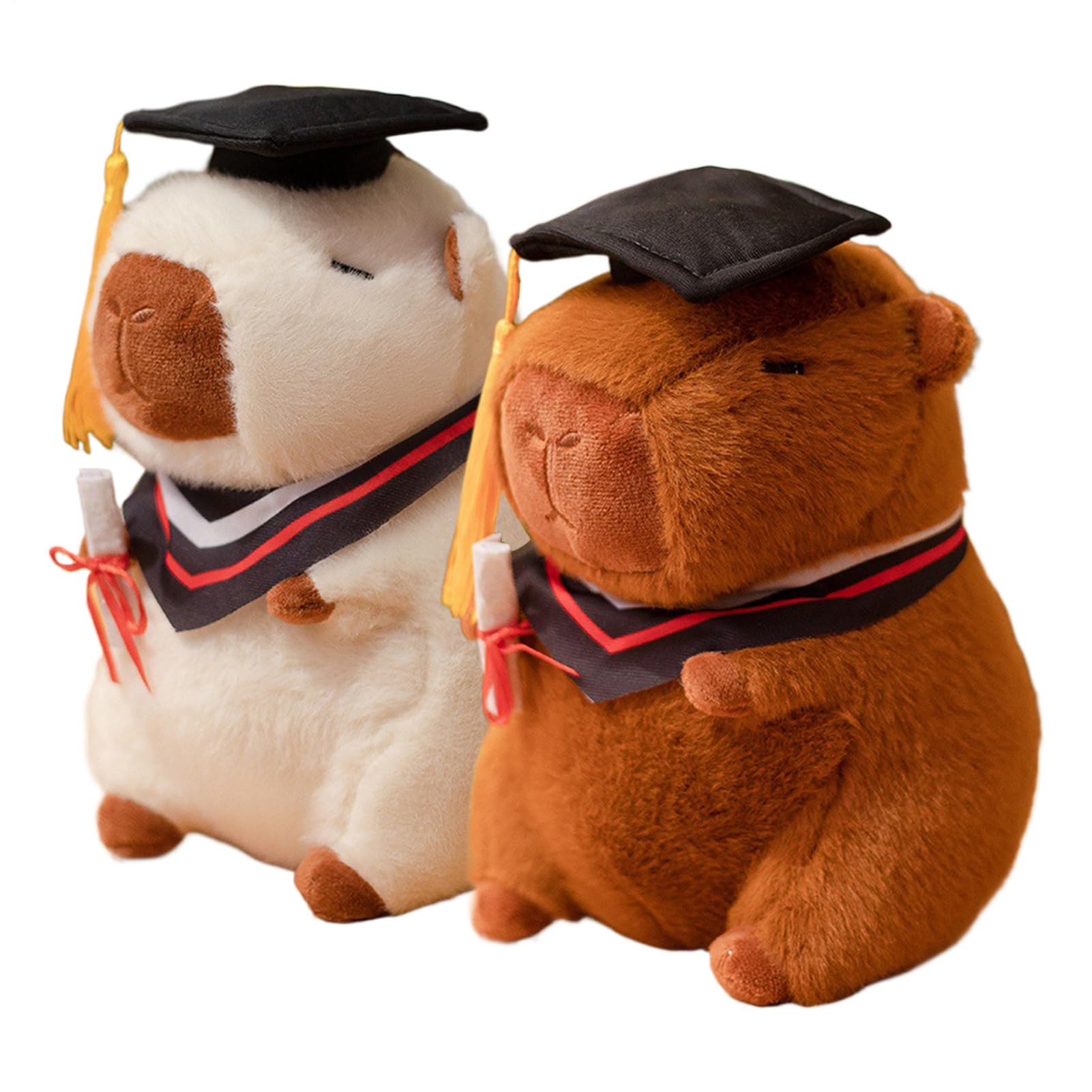 カピバラのぬいぐるみおもちゃ、ぬいぐるみカピバラのおもちゃ | 卒業カピバラ人形 | タブレット、ソファ、ベッドルーム、リビングルーム用の柔らかい動物睡眠枕｜グロースショップ 7,046円