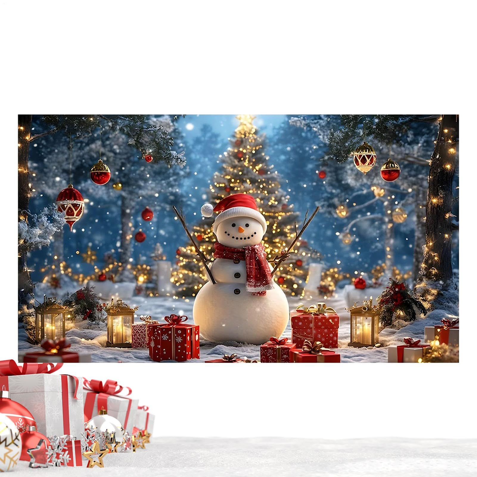 ガレージ ドア クリスマス バナー - 400cm x 180cm 季節の装飾,メリー クリスマス バナー - 冬のポーチ 庭 壁 家 ホーム パティオ オフィス 屋外 屋内用｜グロースショップ