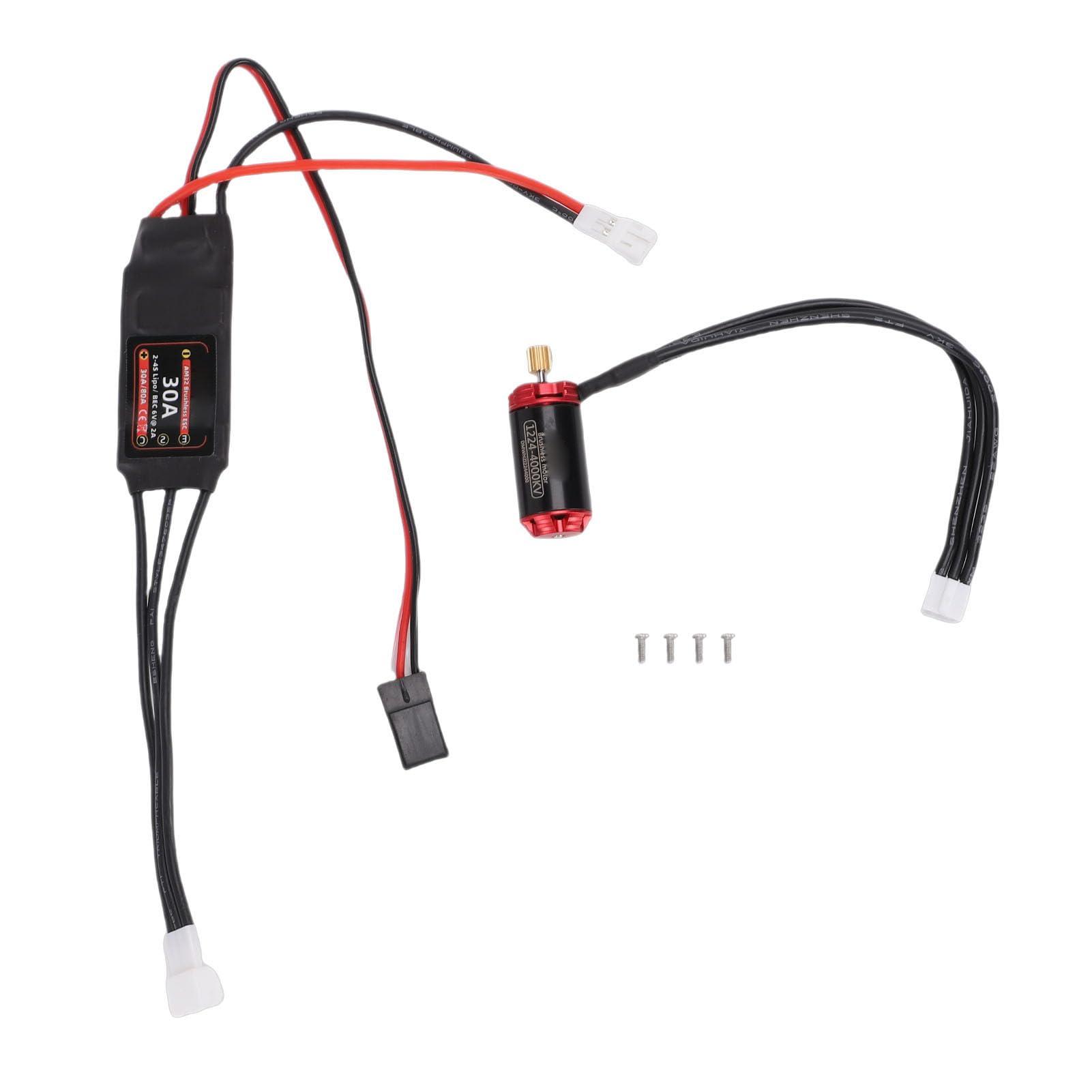 z 4000KV ブラシレスモーター ESC セット、RC カーブラシレスアウトランナーモーター、30A 電子スピードコントローラー付き、SCX24 1/24 RC クローラートラック用｜グロースショップ