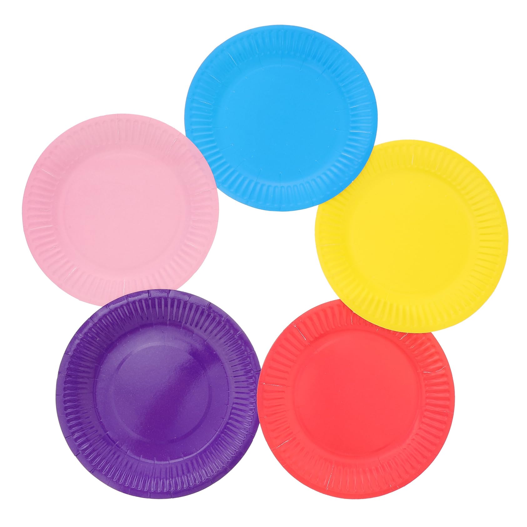 Colorful 50個 イースタープレート パーティーペーパーディッシュ レインボーパーティー パーティー用品 子 クリスマス Baby Shower|グロースショップ